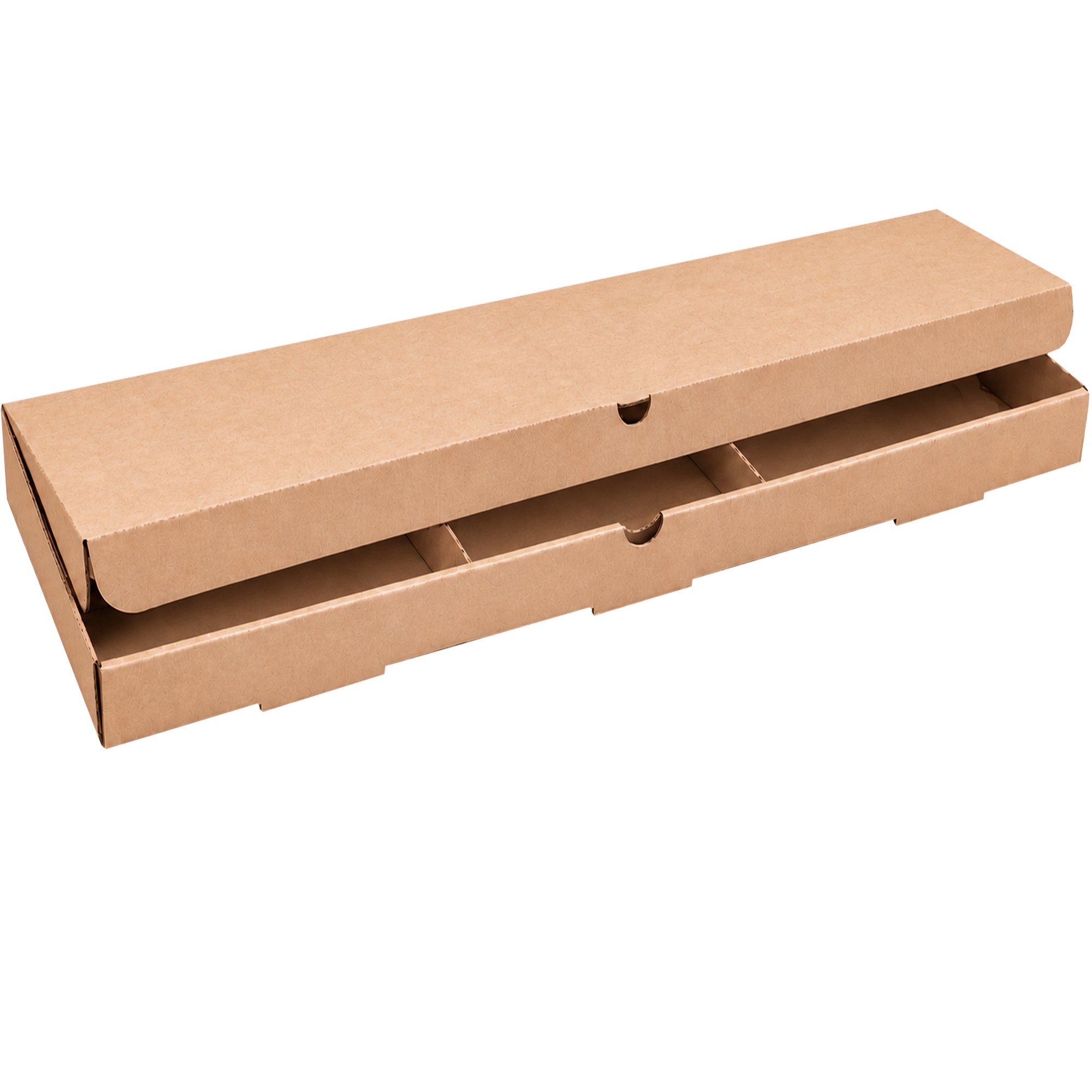 Kraft Karton 3'lü Pizza Kutusu 54x17x3.5 cm. 100 Adet