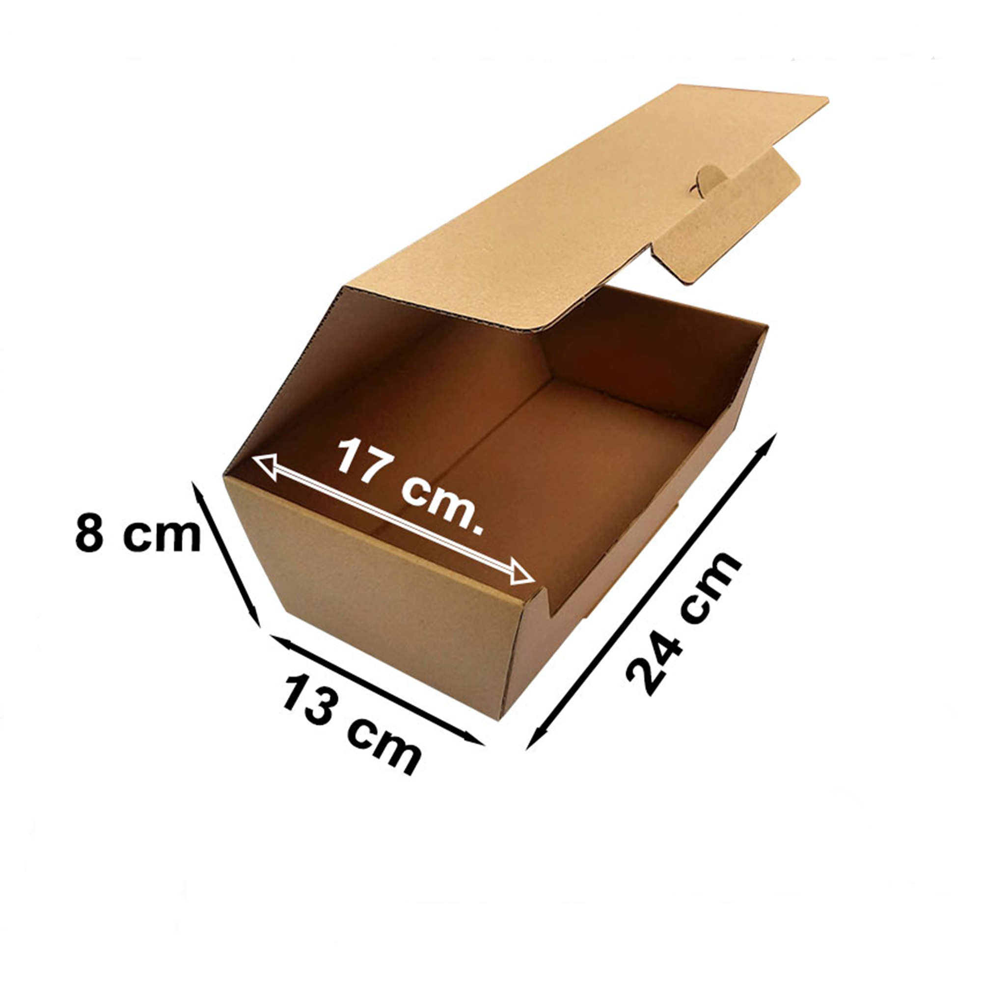 Kraft Karton Baskısız Kutu 24x17x8 cm 100 Adet