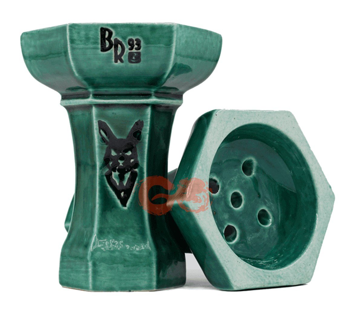 Black Rabbit Hexagon Yeşil Nargile Lülesi