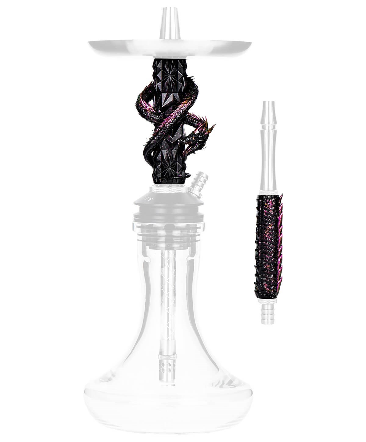 Moze Breeze Two Dragon Sleeve Black Fuchsia Set
