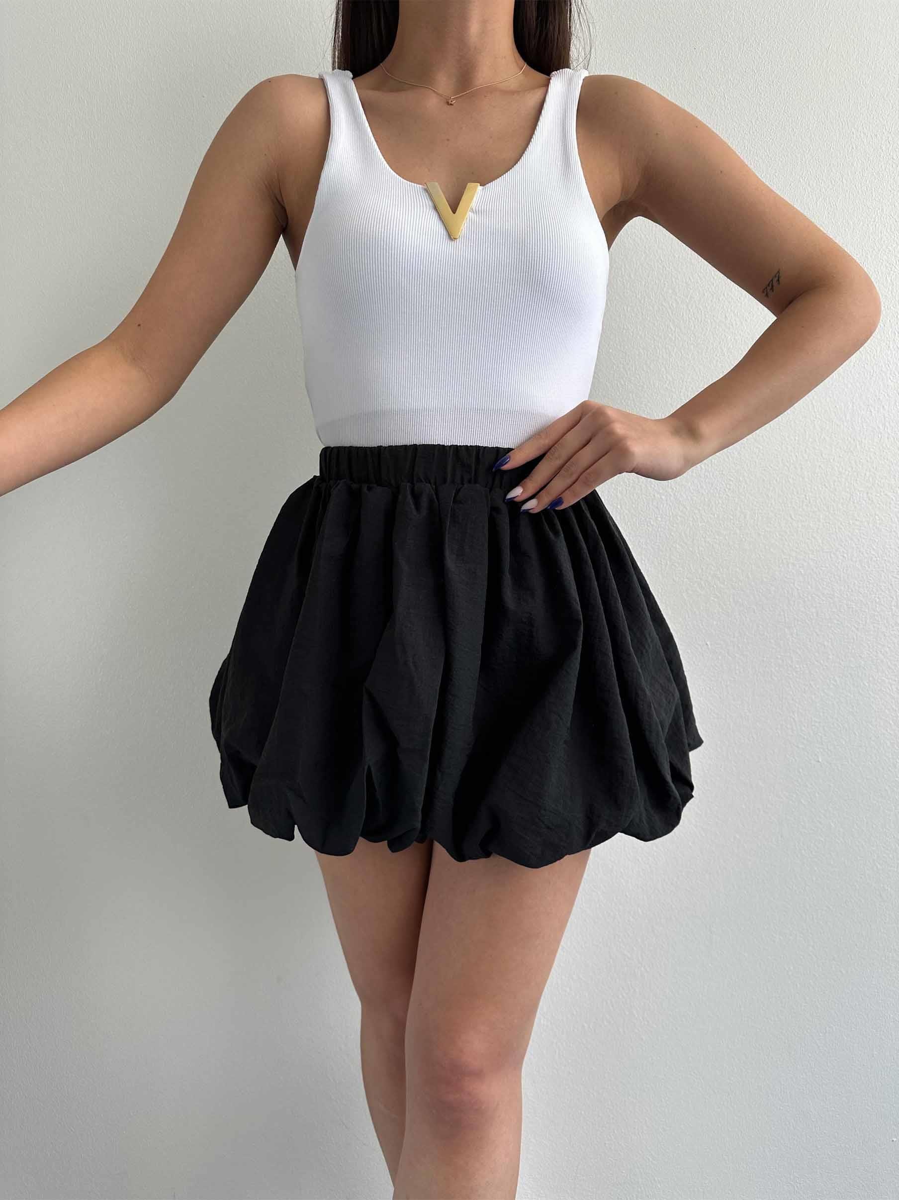 Aksesuarlı Atlet BEYAZ