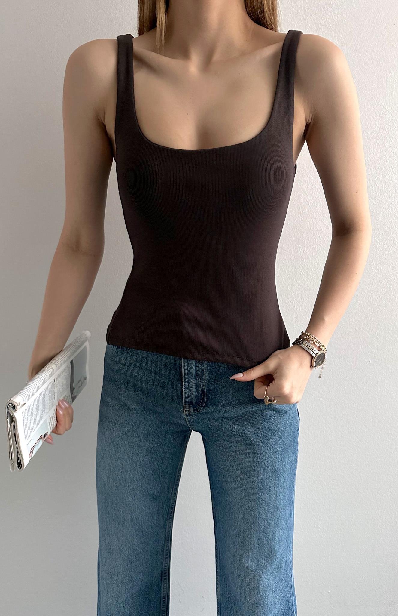 Askılı Atlet KOYU KAHVE