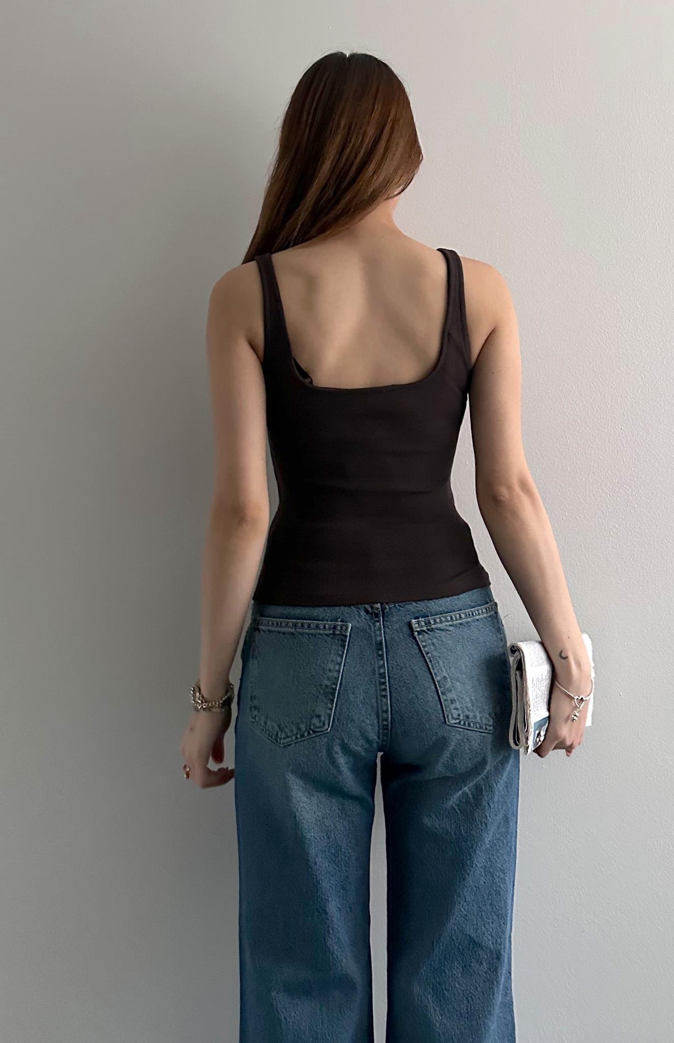 Askılı Atlet KOYU KAHVE