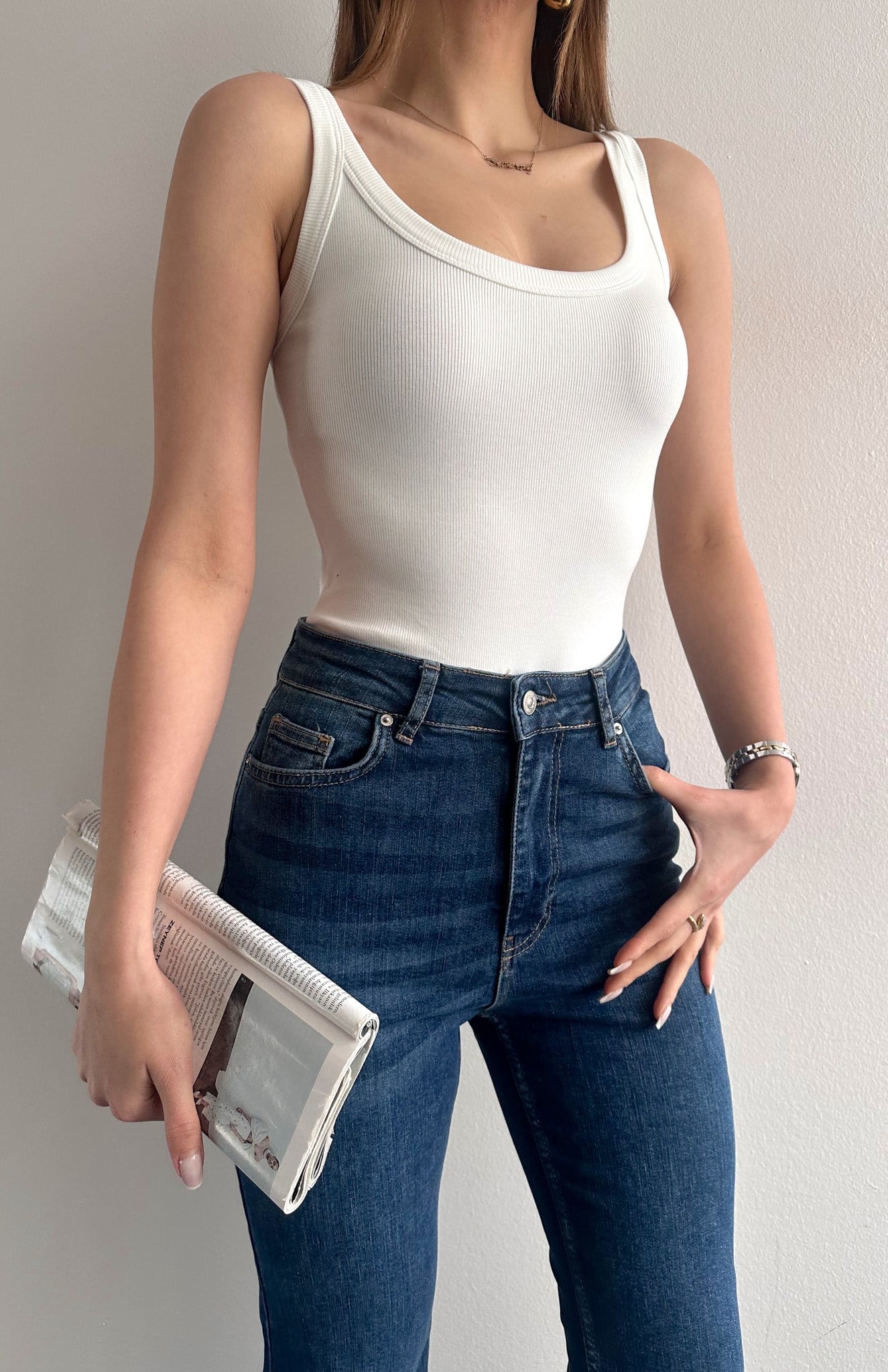 Askılı Body Atlet EKRU