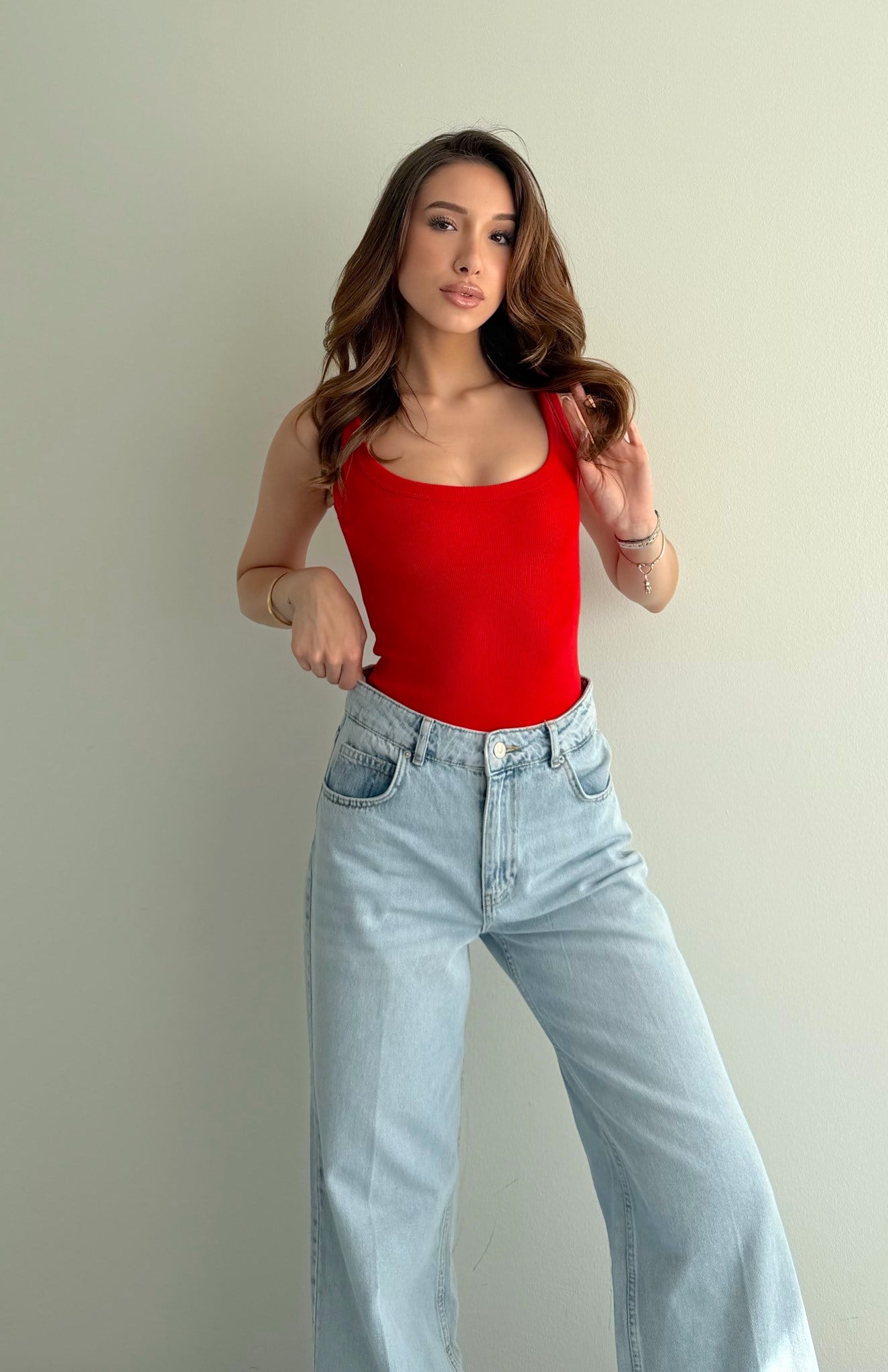 Askılı Body Atlet KIRMIZI