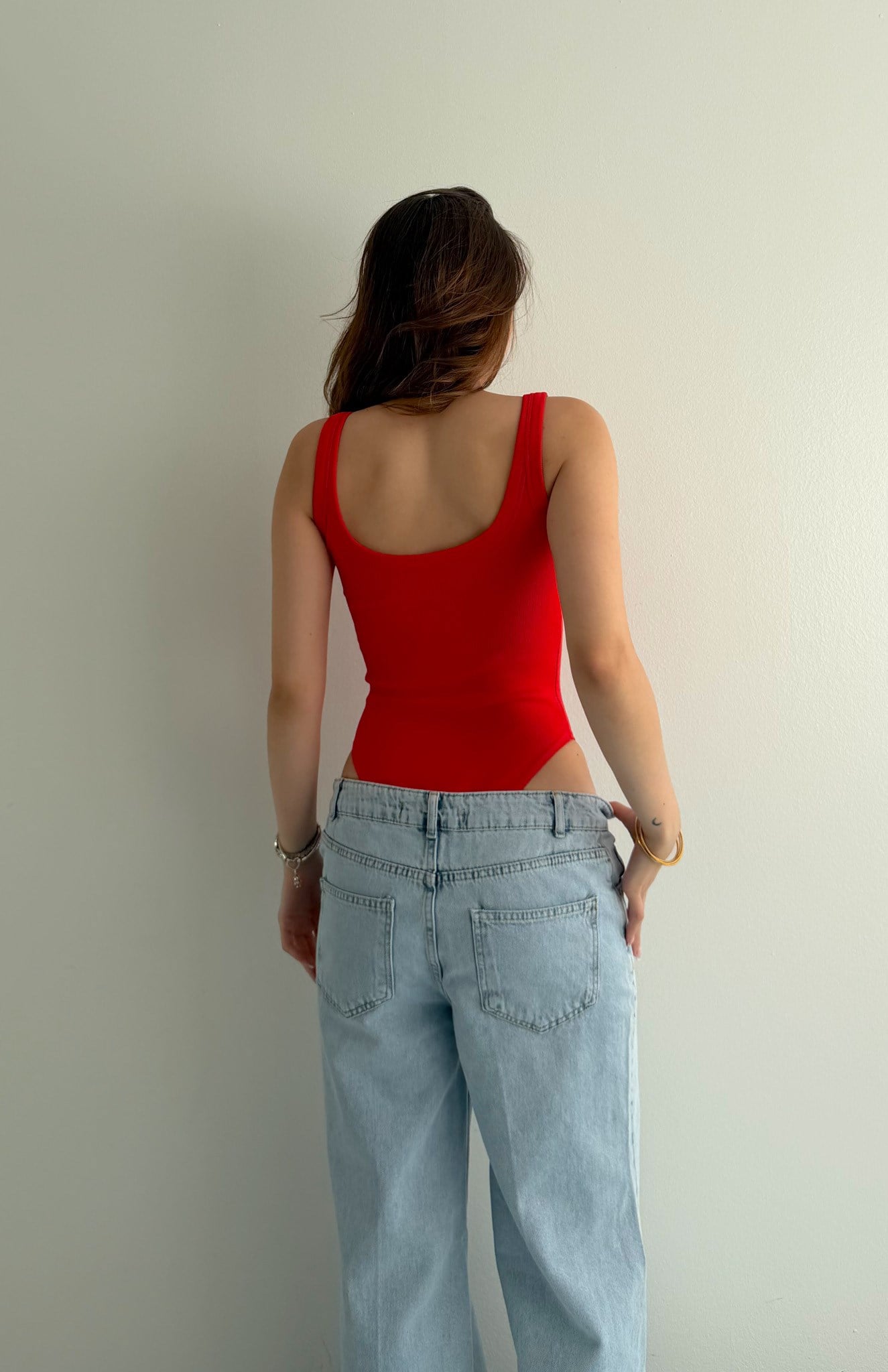 Askılı Body Atlet KIRMIZI