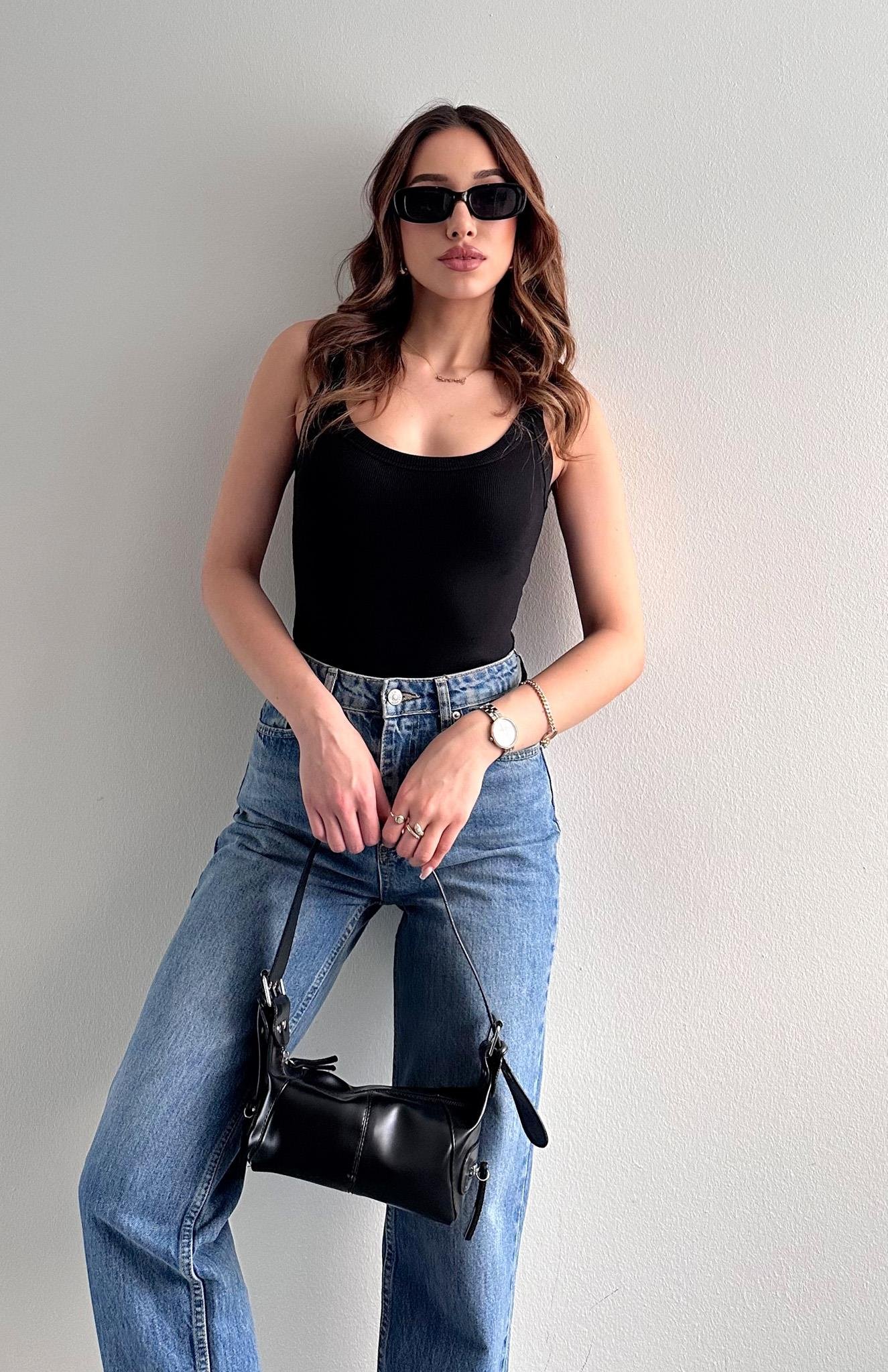 Askılı Body Atlet SİYAH