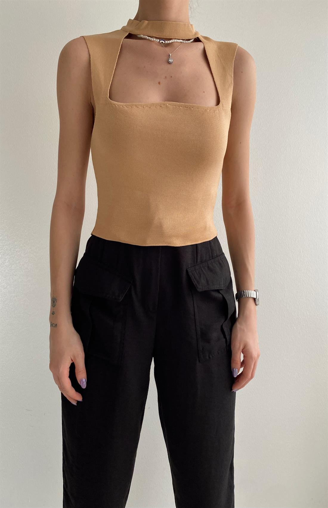 Choker Yaka Atlet CAMEL