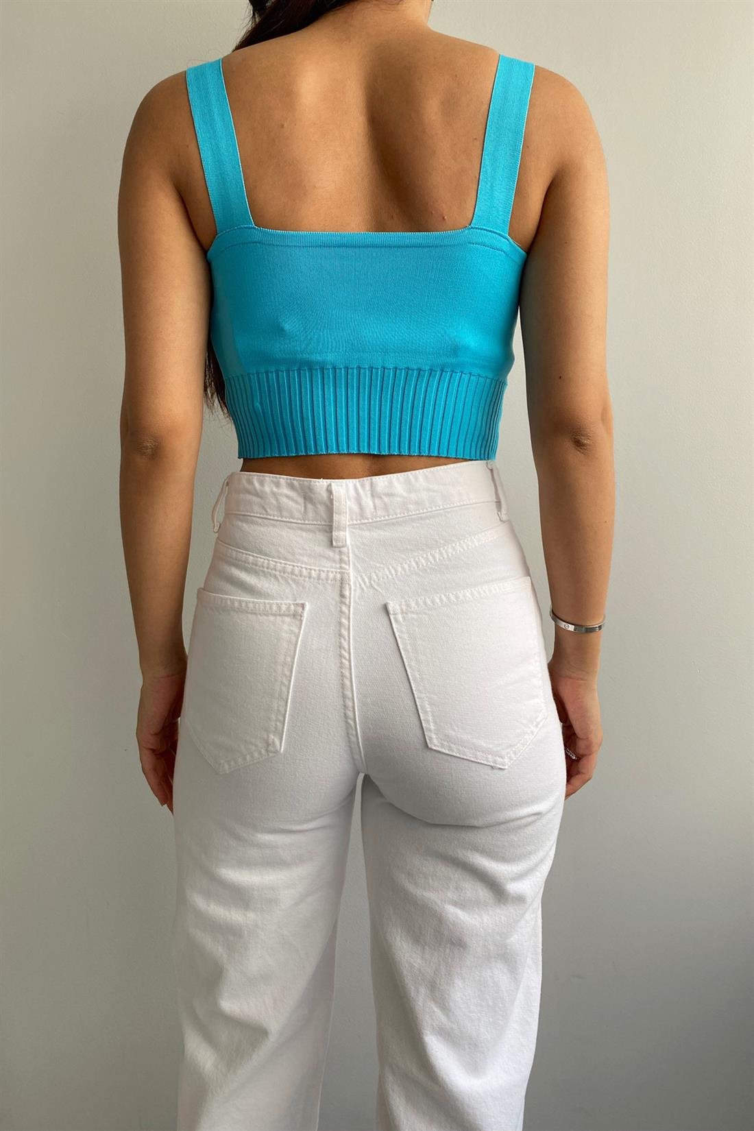 Crop Top Atlet MAVİ