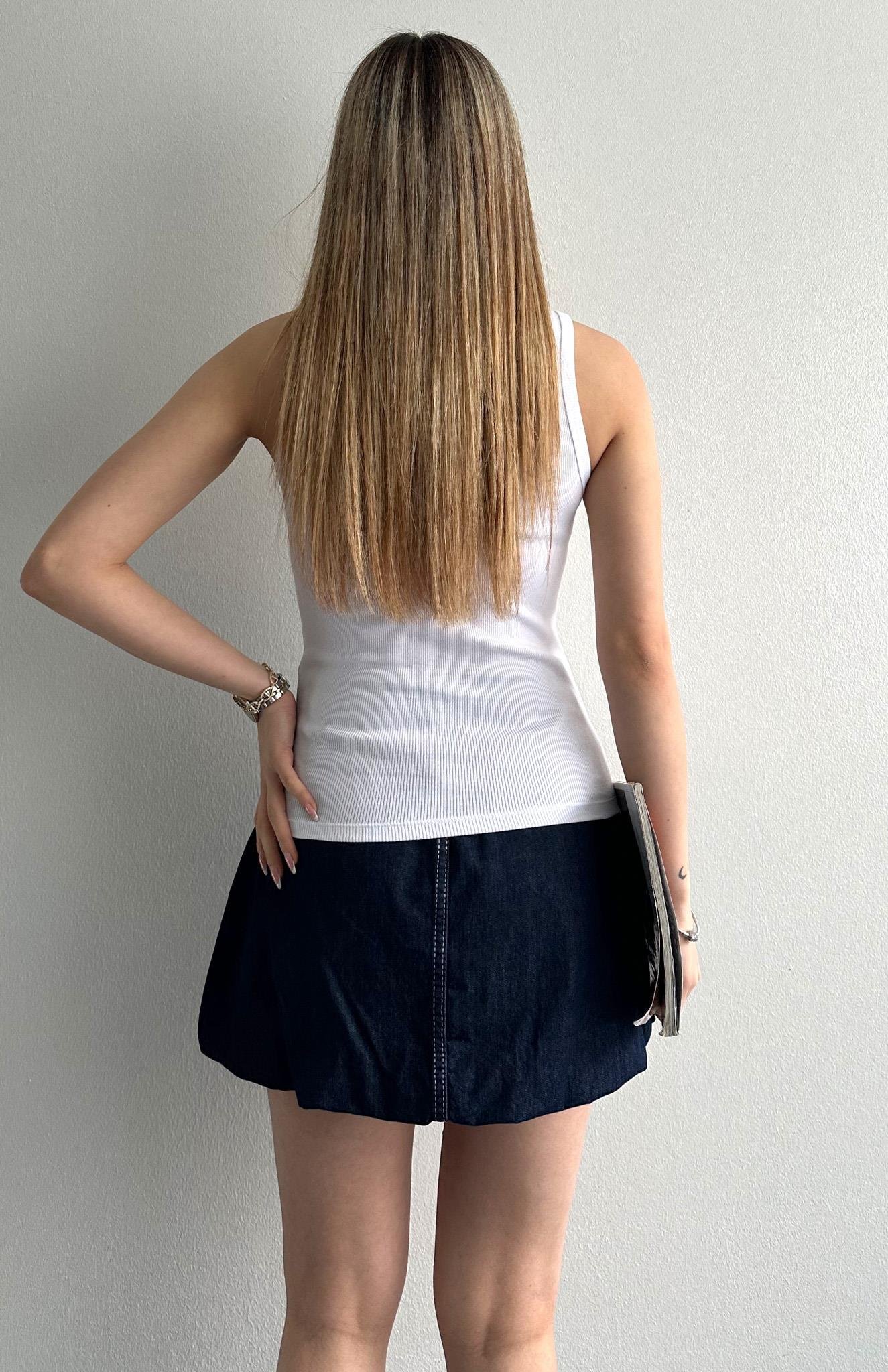 Dağinik Taşlı Atlet BEYAZ