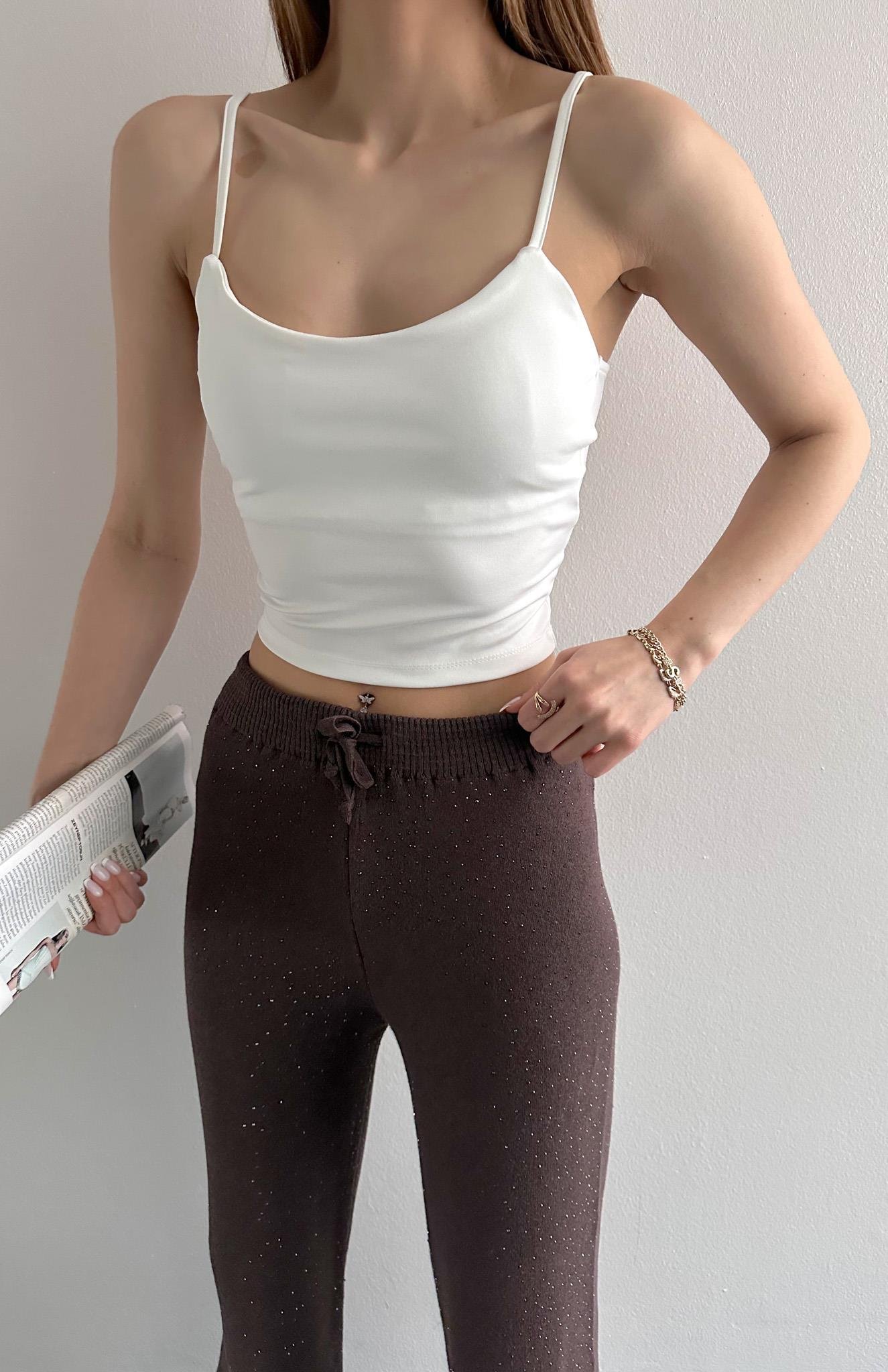 Gloplu Askılı Atlet BEYAZ