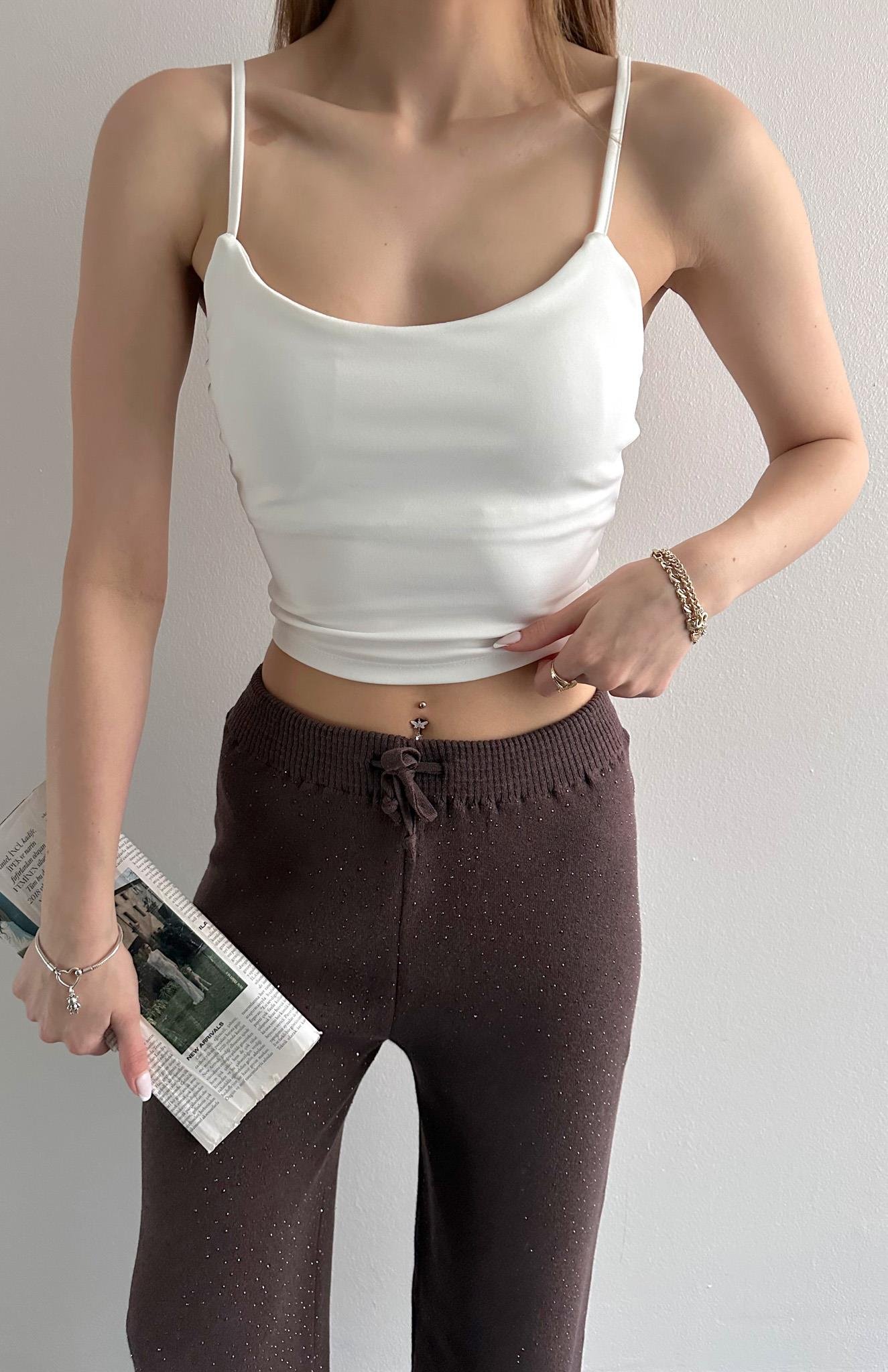 Gloplu Askılı Atlet BEYAZ