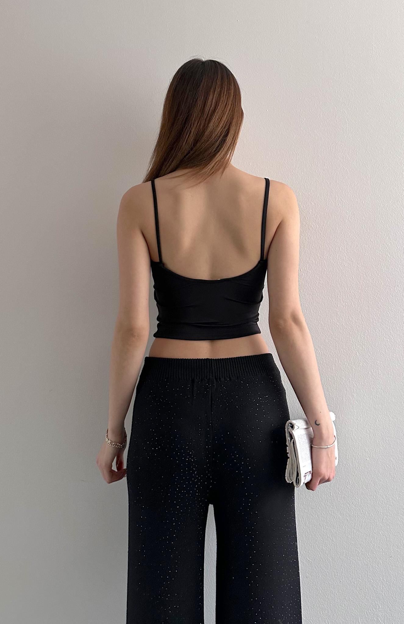 Gloplu Askılı Atlet SİYAH