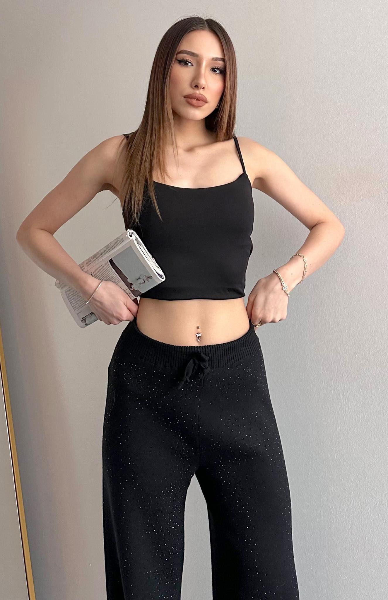 Gloplu Askılı Atlet SİYAH