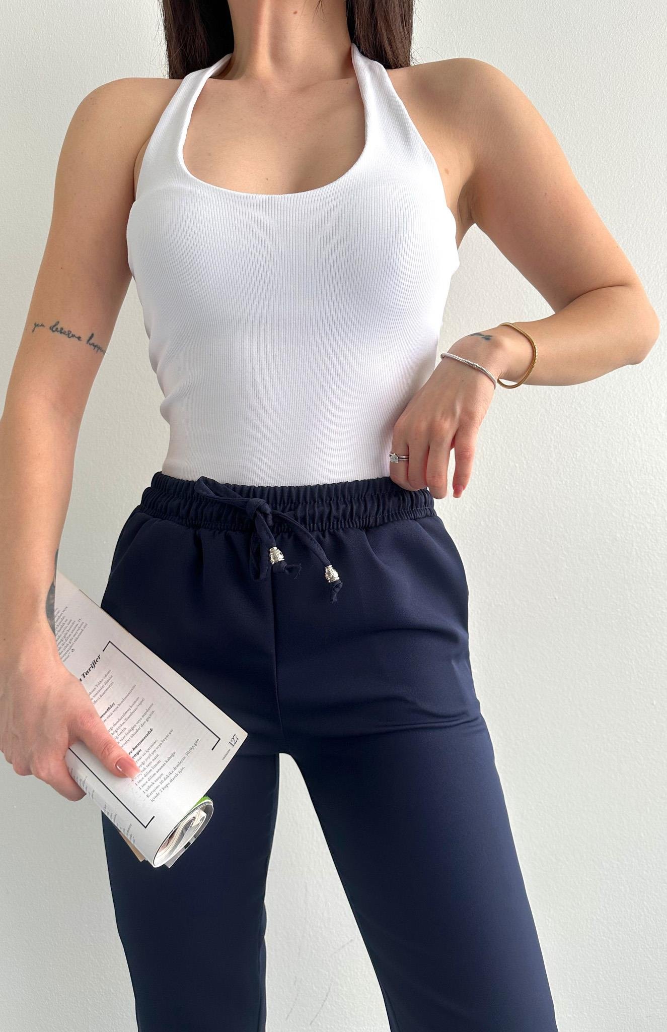 Halter Yaka Atlet BEYAZ