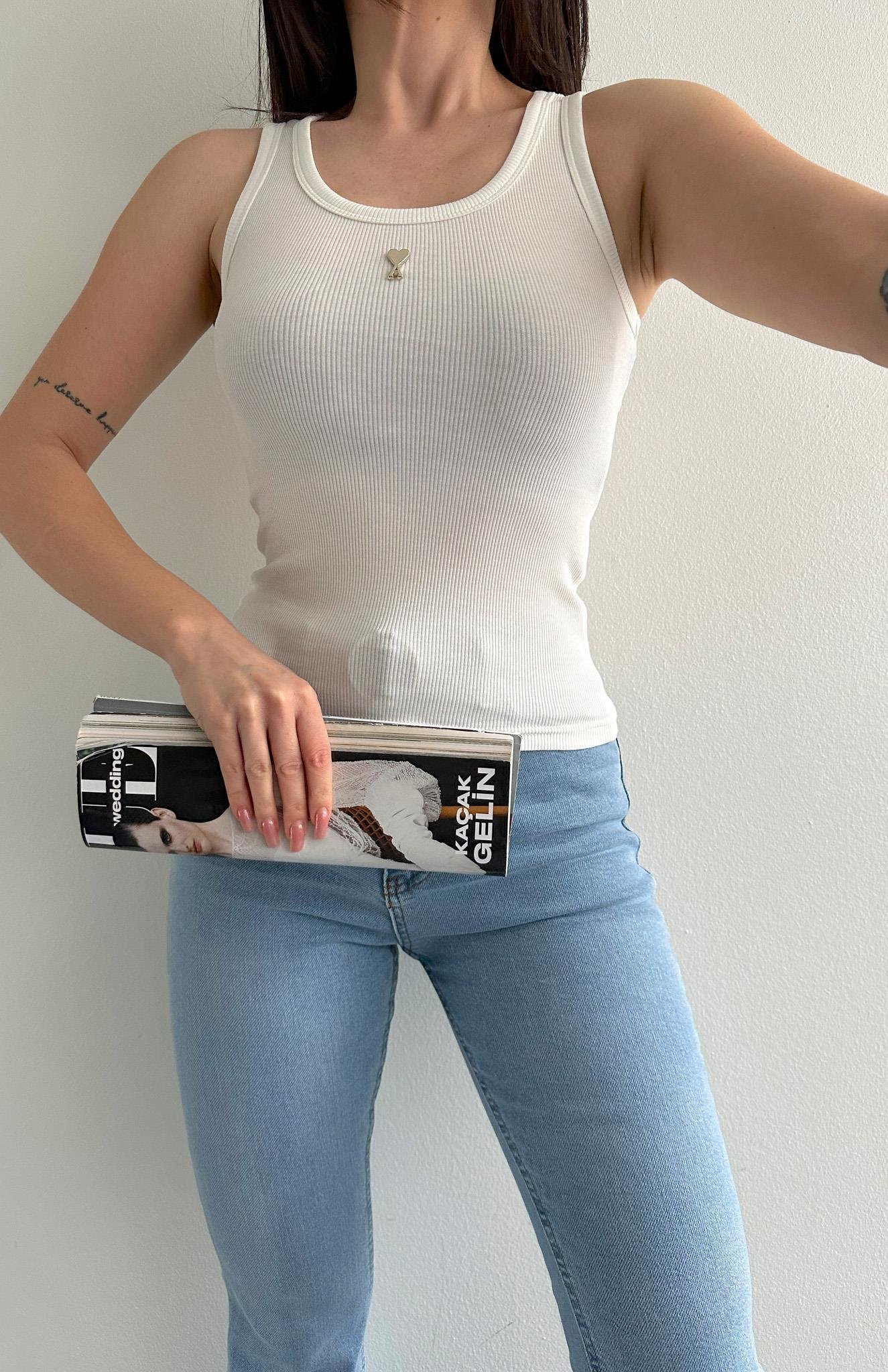 Kalp Bronşlu Atlet BEYAZ