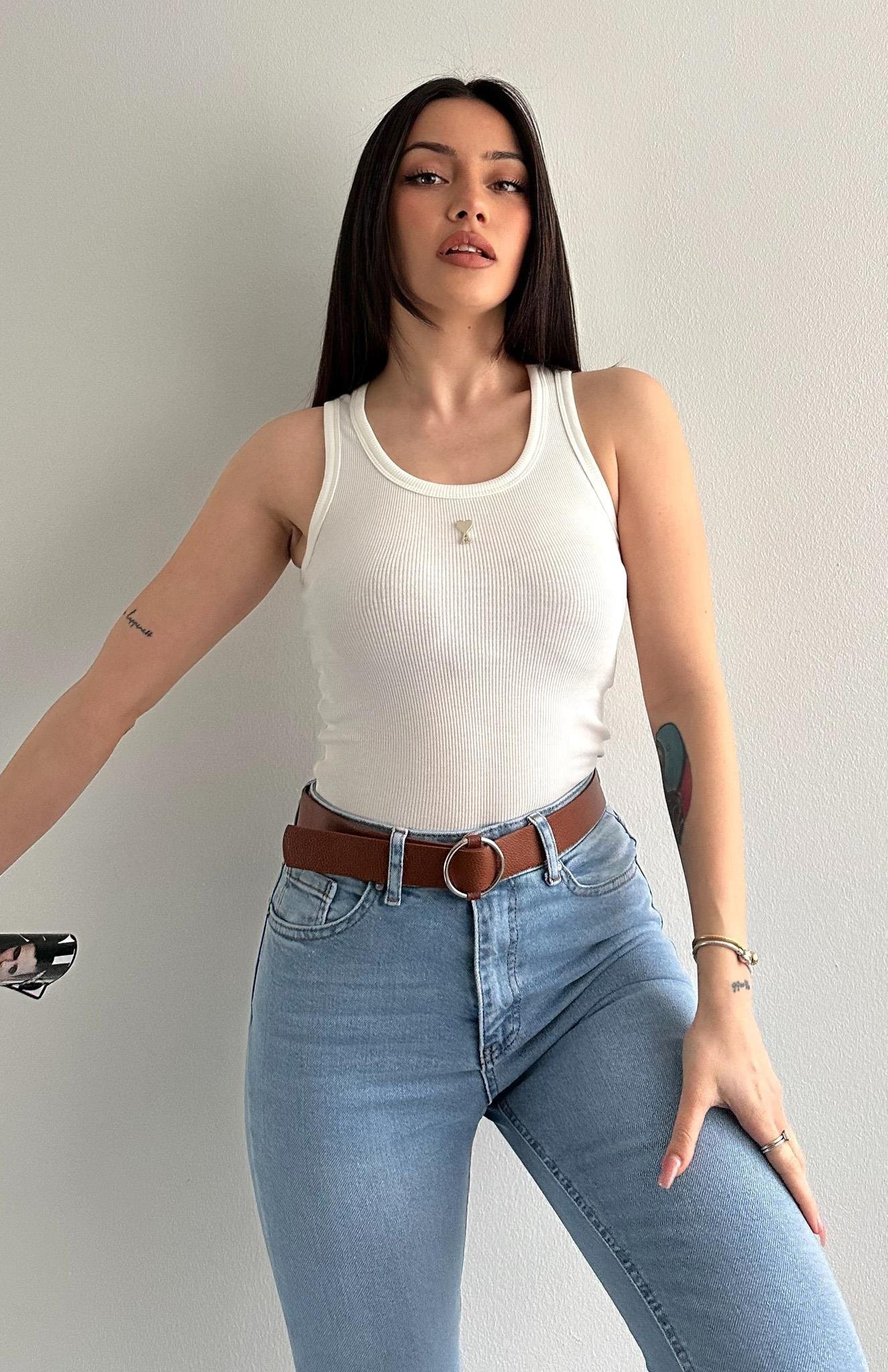 Kalp Bronşlu Atlet BEYAZ