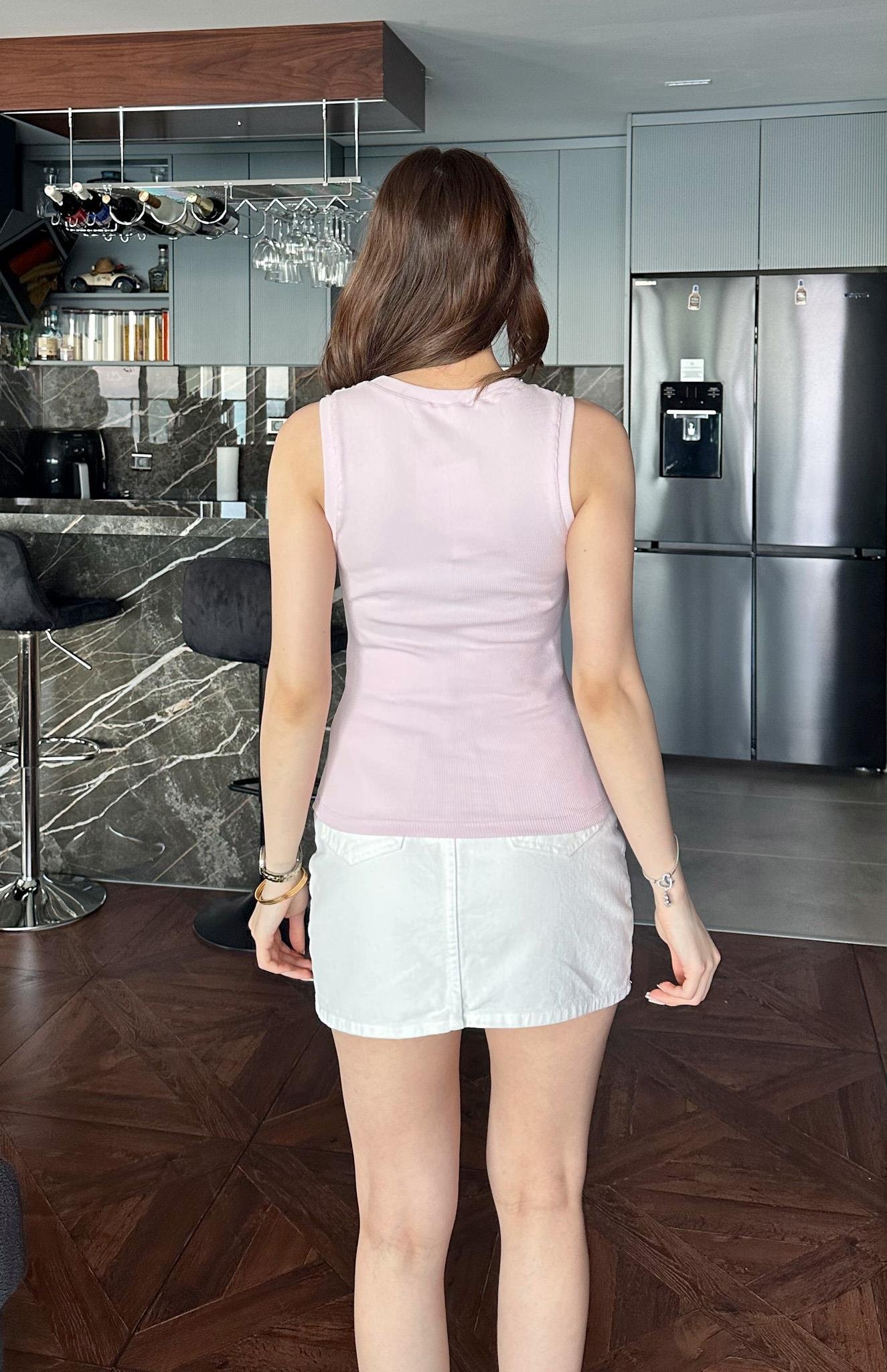 Taşlı Atlet ŞEKER PEMBE