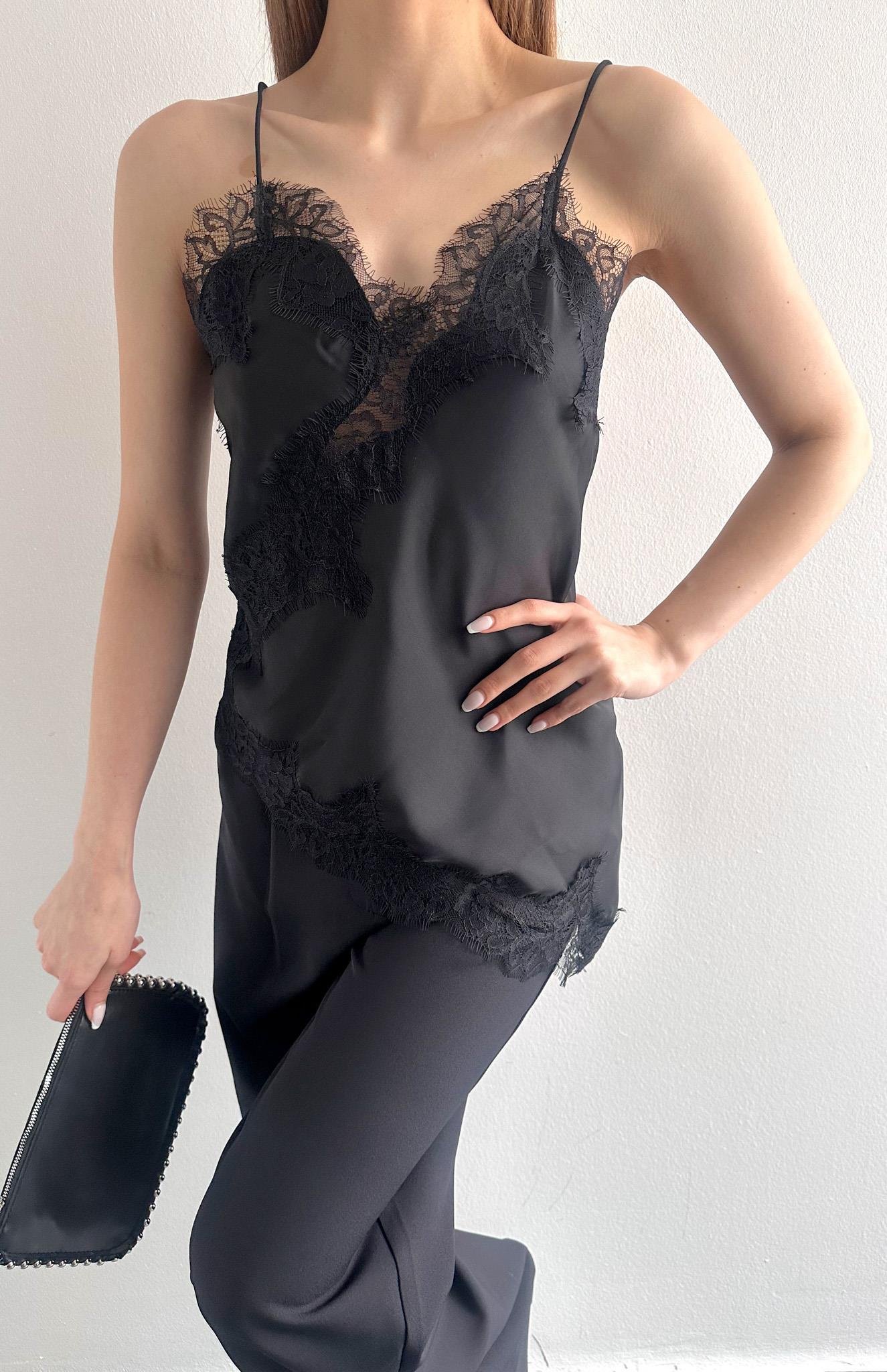 Asimetrik Bluz SİYAH