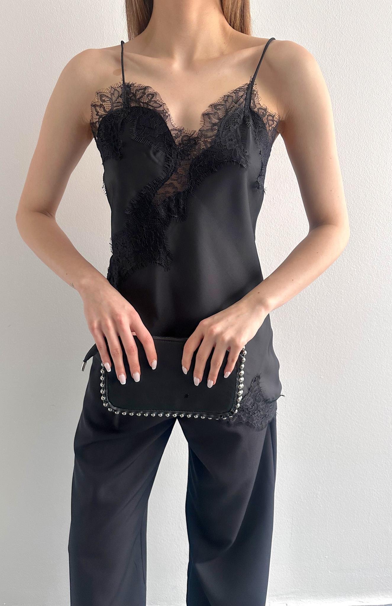 Asimetrik Bluz SİYAH