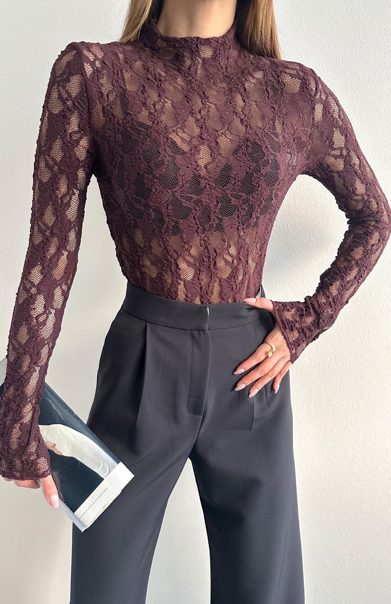 Dantel Bluz BORDO