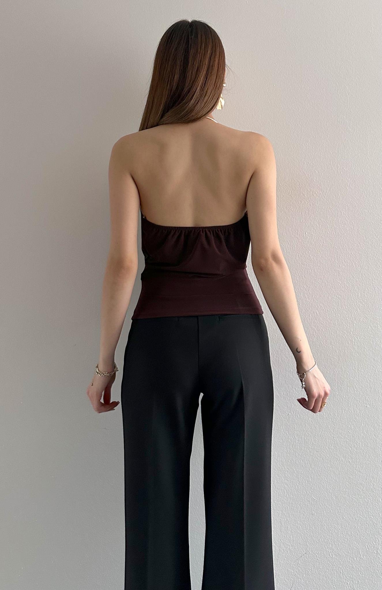 Halkalı Bluz KAHVERENGİ