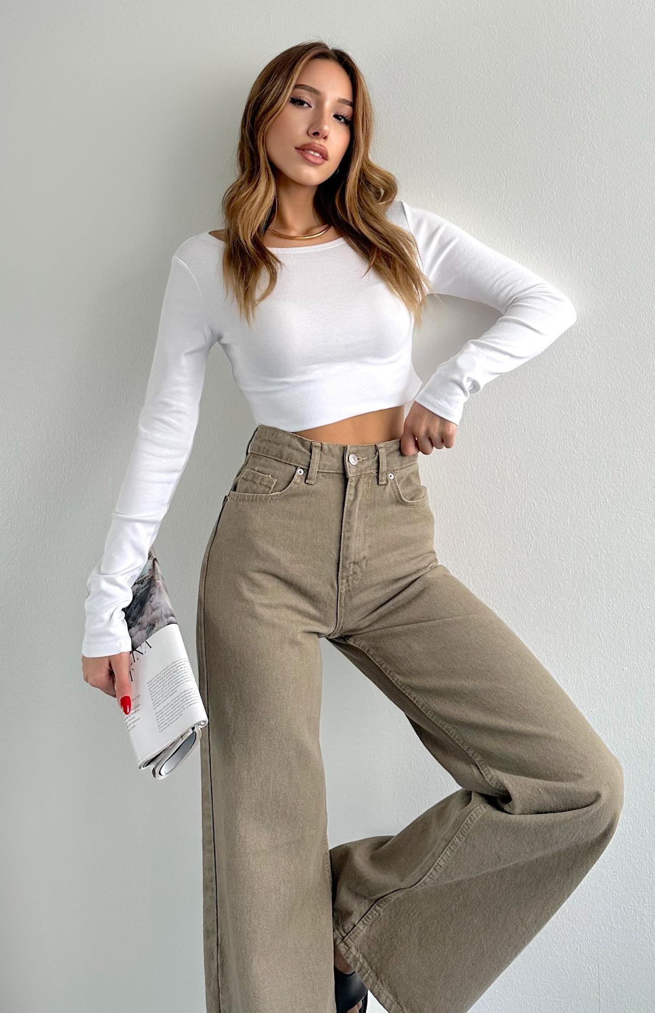 Kayık Yaka Bluz BEYAZ