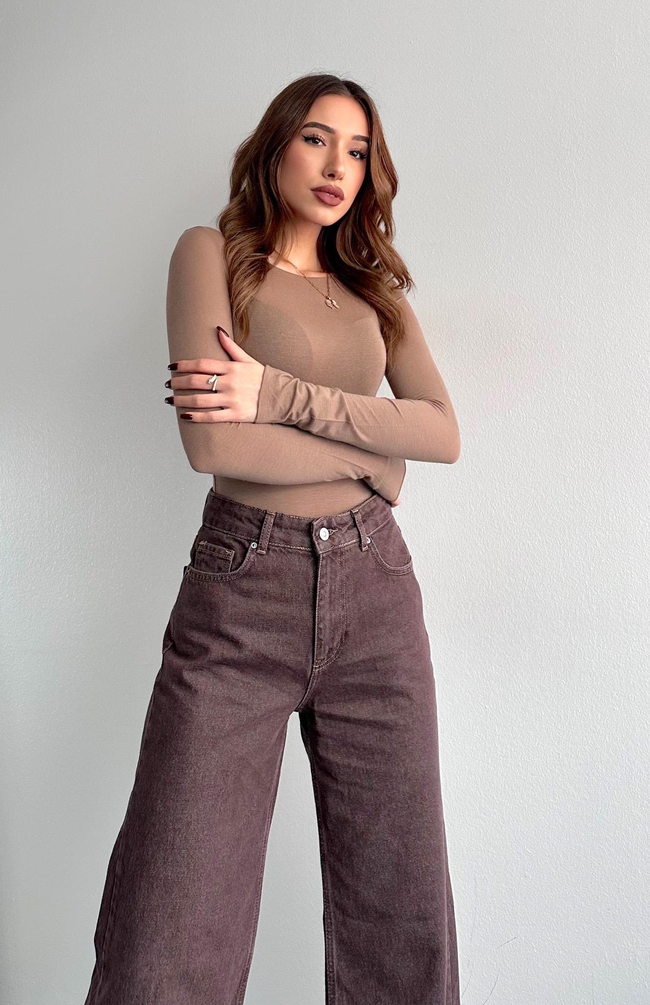 Kayık Yaka Modal Kaşmir Ultra Hafif Bluz VİZON