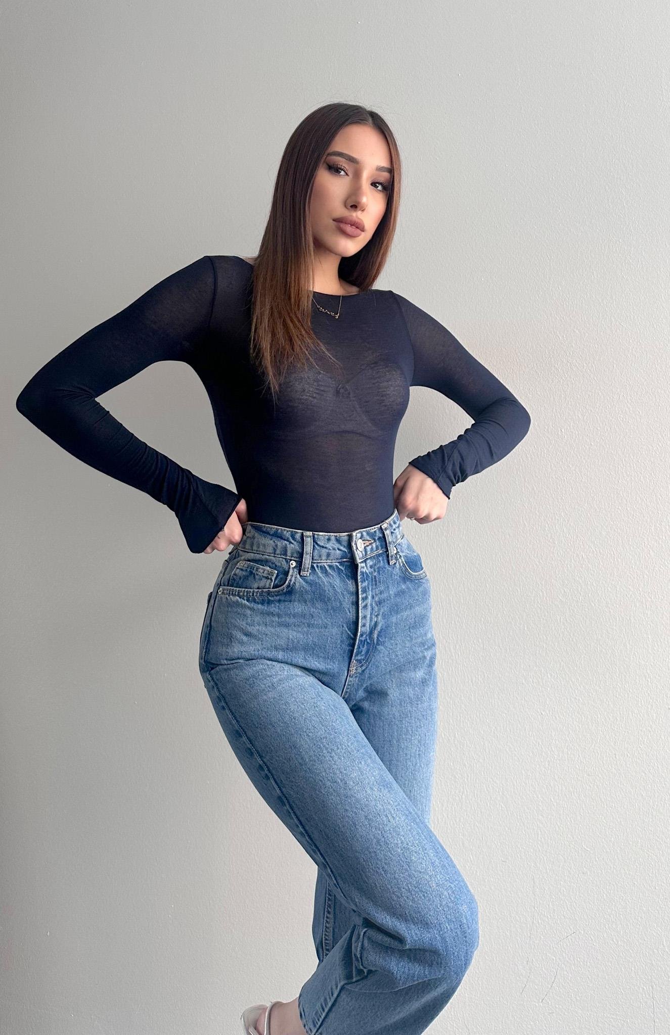 Kayık Yaka Modal Kaşmir Ultra Hafif Bluz LACİVERT