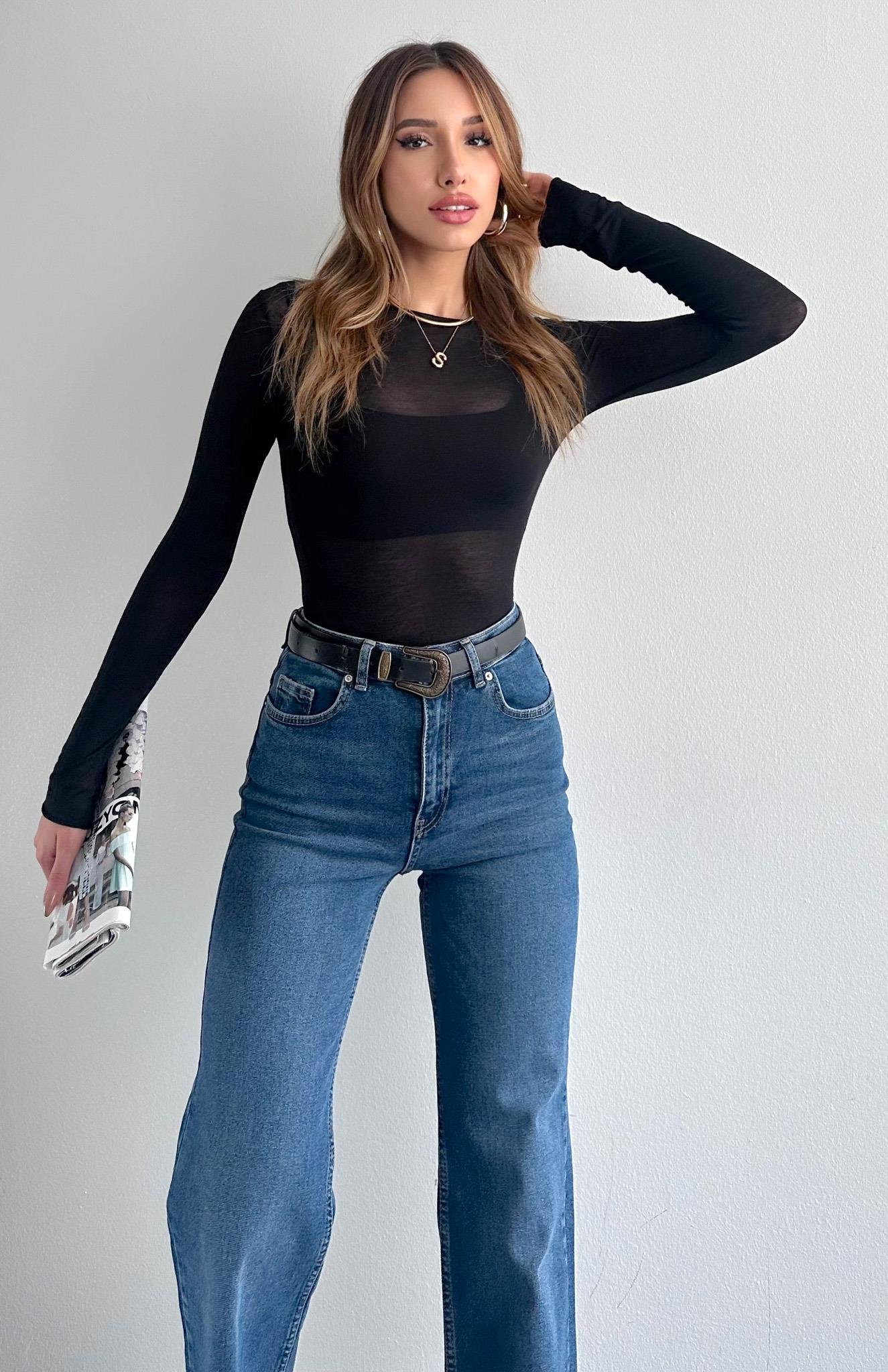 Kayık Yaka Modal Kaşmir Ultra Hafif Bluz SİYAH