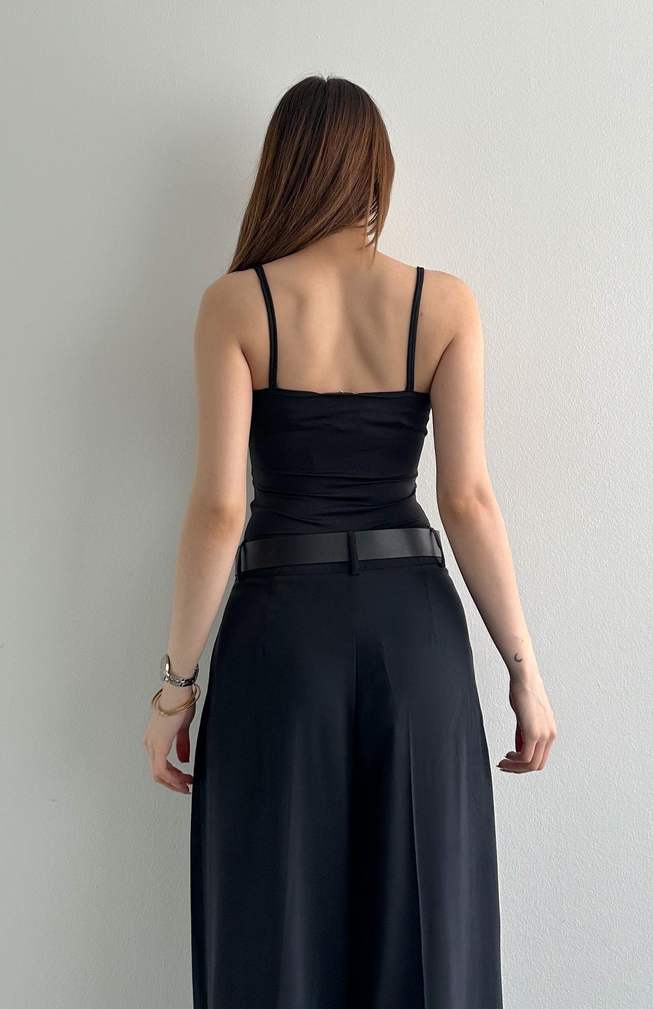 Toka Detaylı Bluz SİYAH