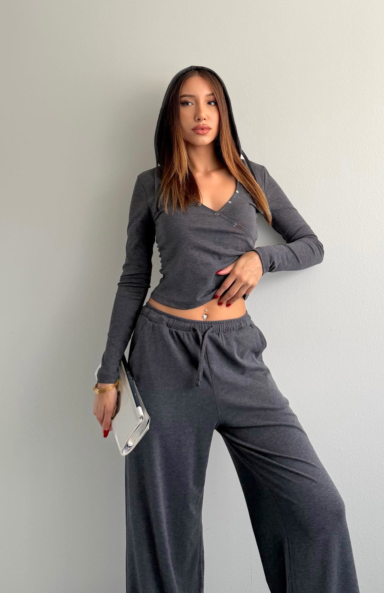 Yanı Pileli Bluz SİYAH