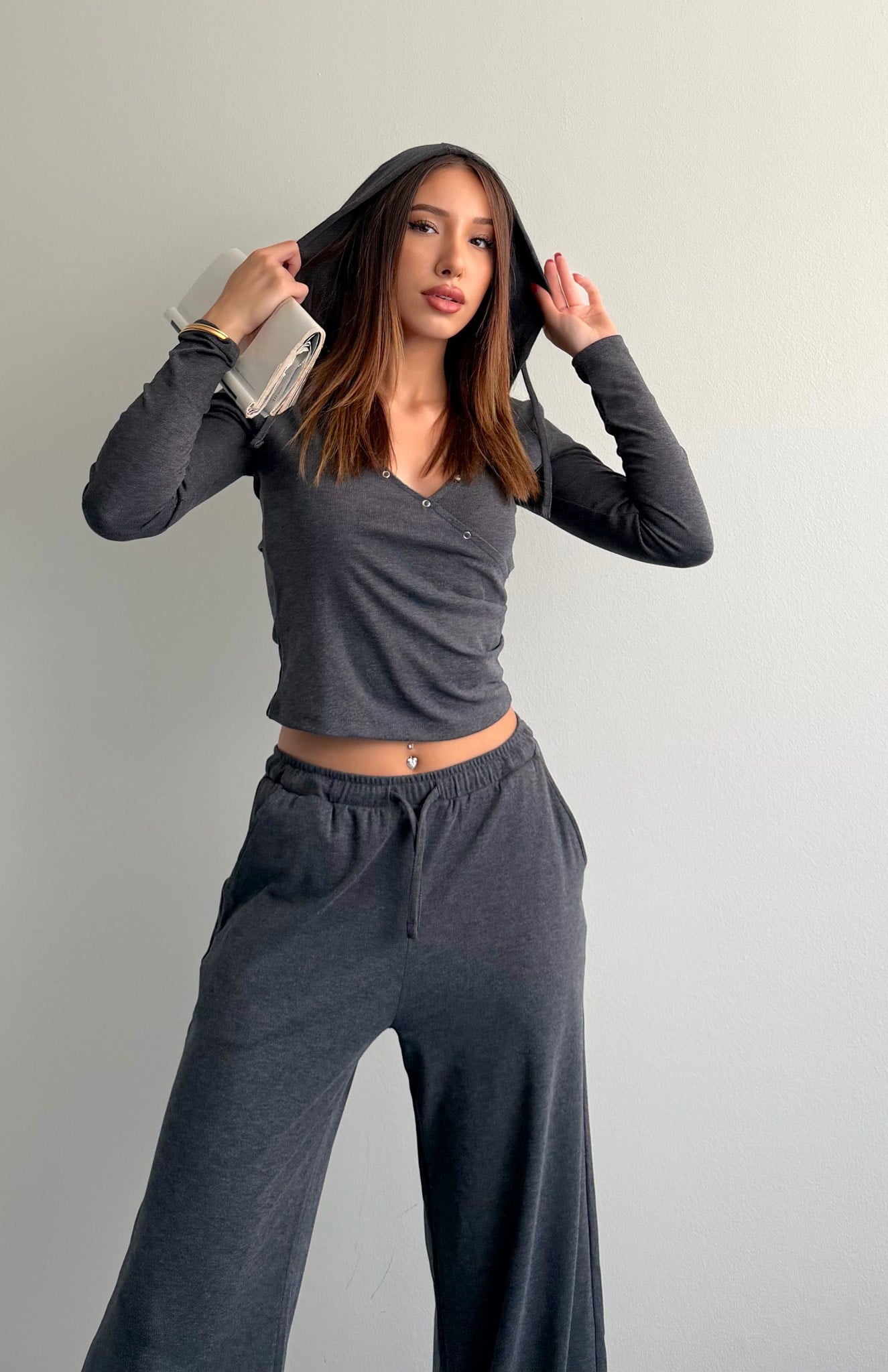 Yanı Pileli Bluz SİYAH