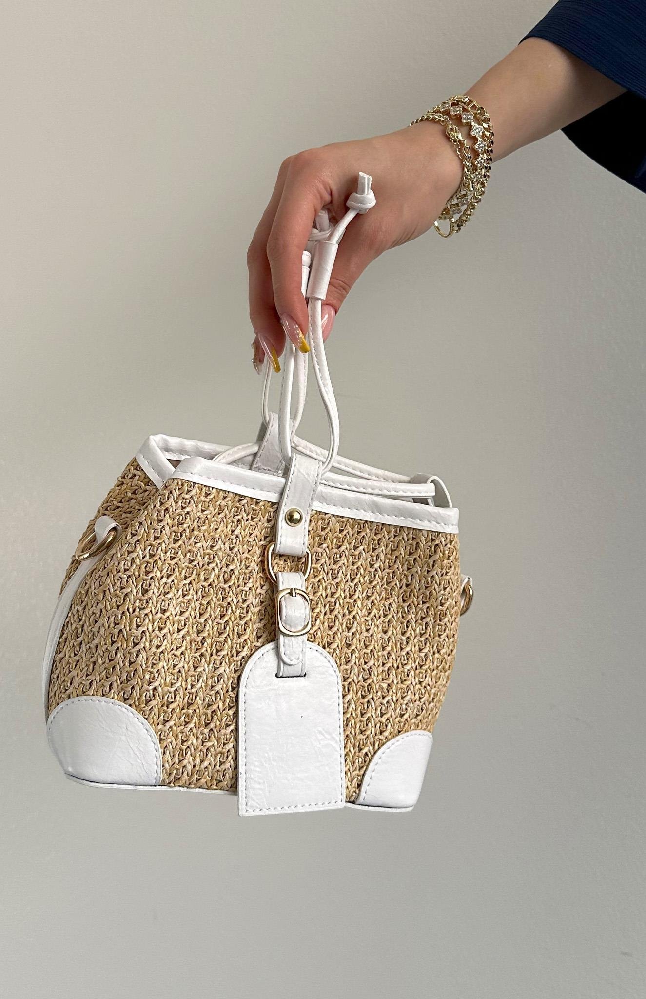 Full Hasır Çanta BEYAZ