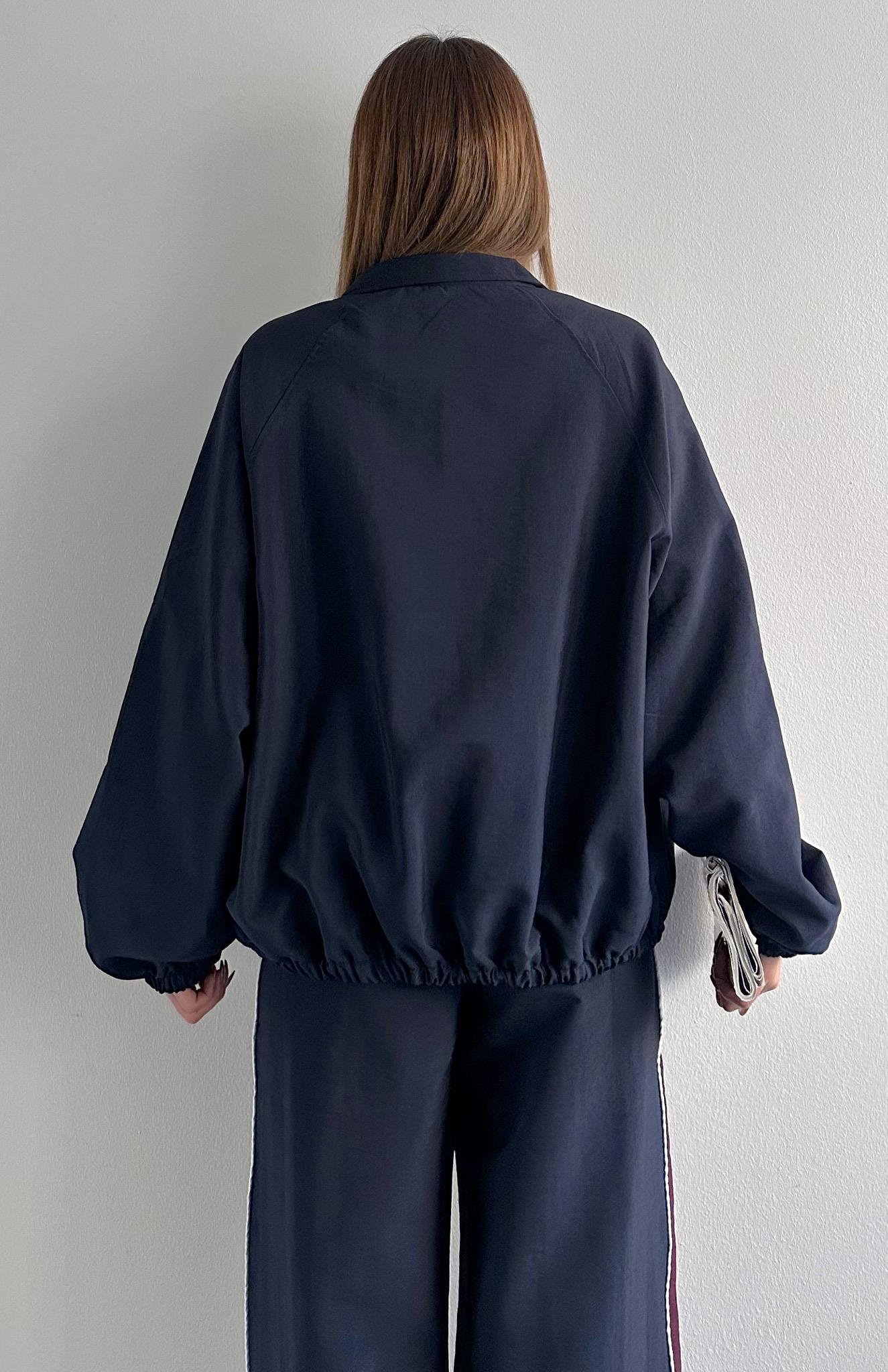 Arabiye Detaylı Bomber Ceket LACİVERT