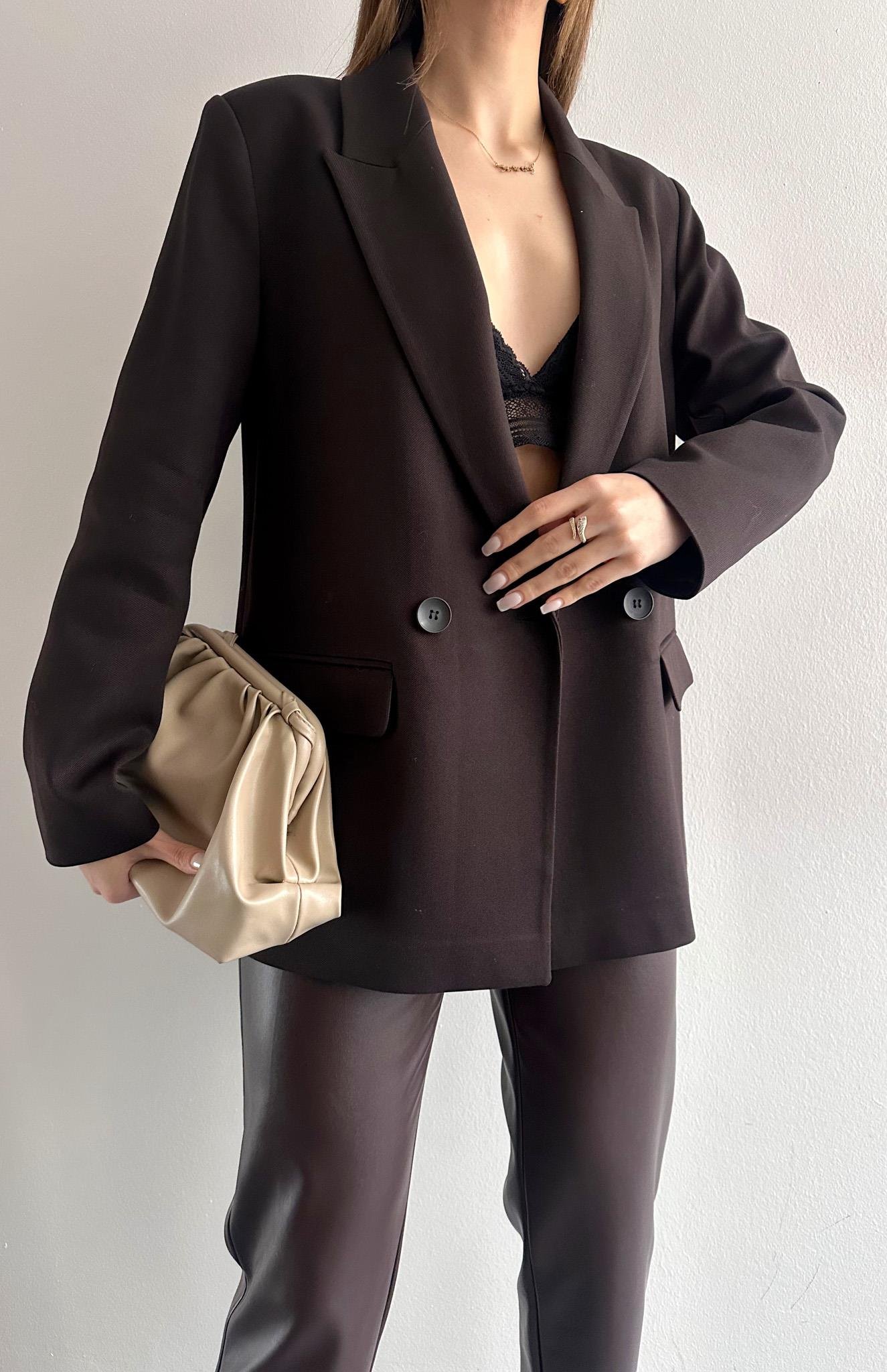 Blazer Ceket KAHVERENGİ