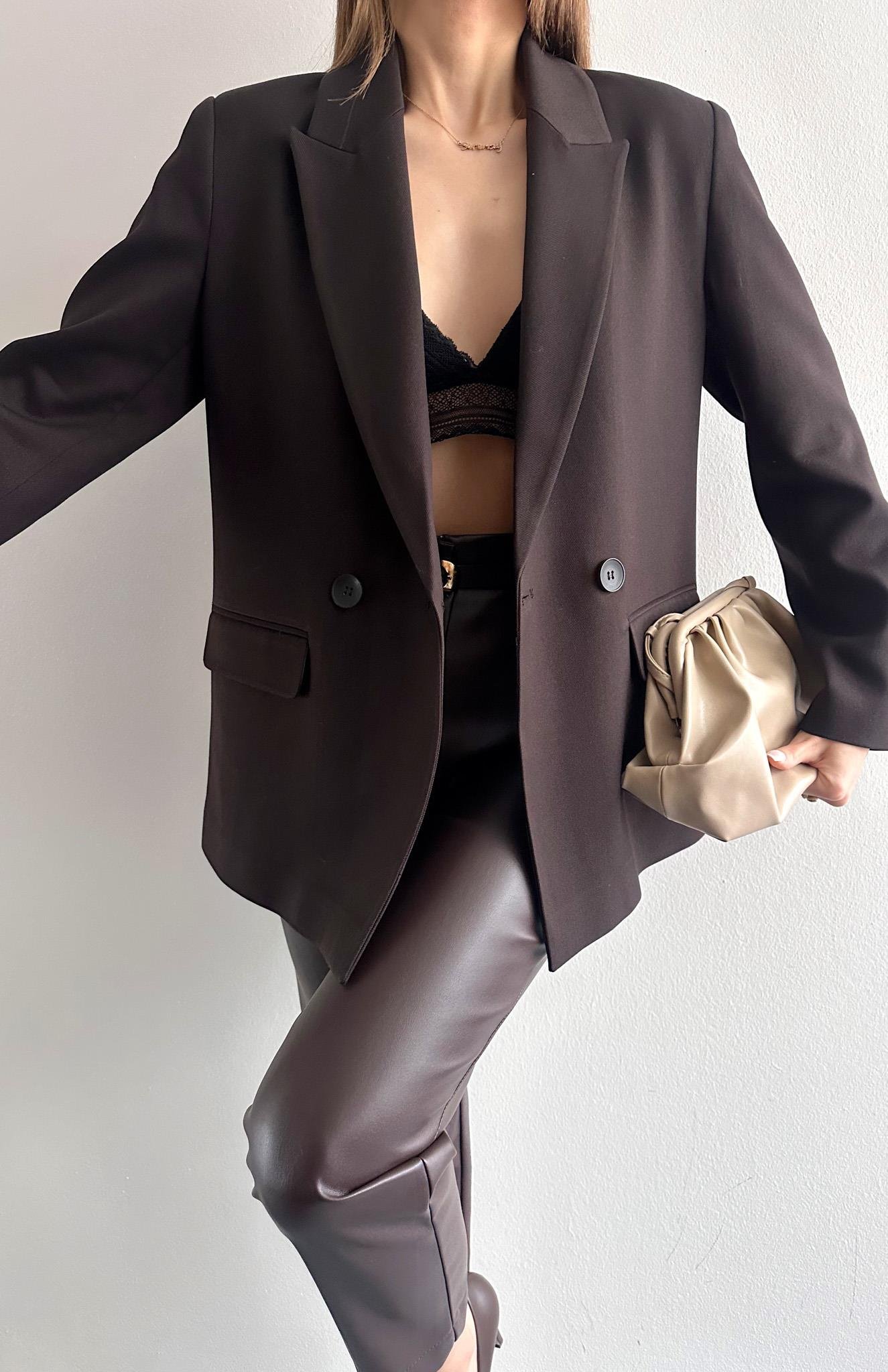 Blazer Ceket KAHVERENGİ