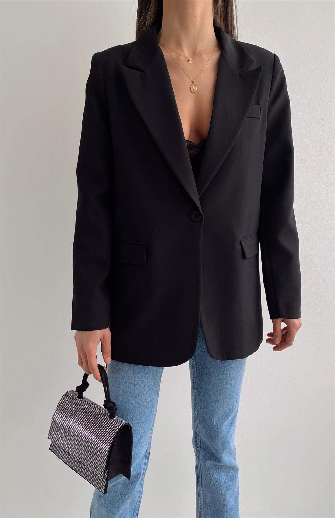 Oversize Blazer Ceket SİYAH