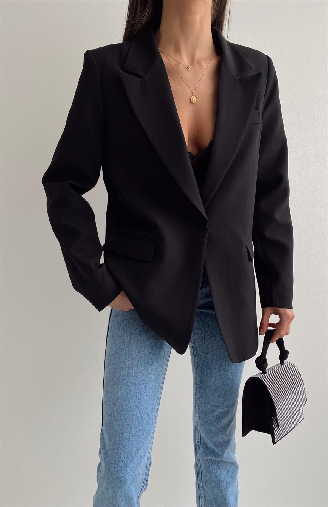 Oversize Blazer Ceket SİYAH