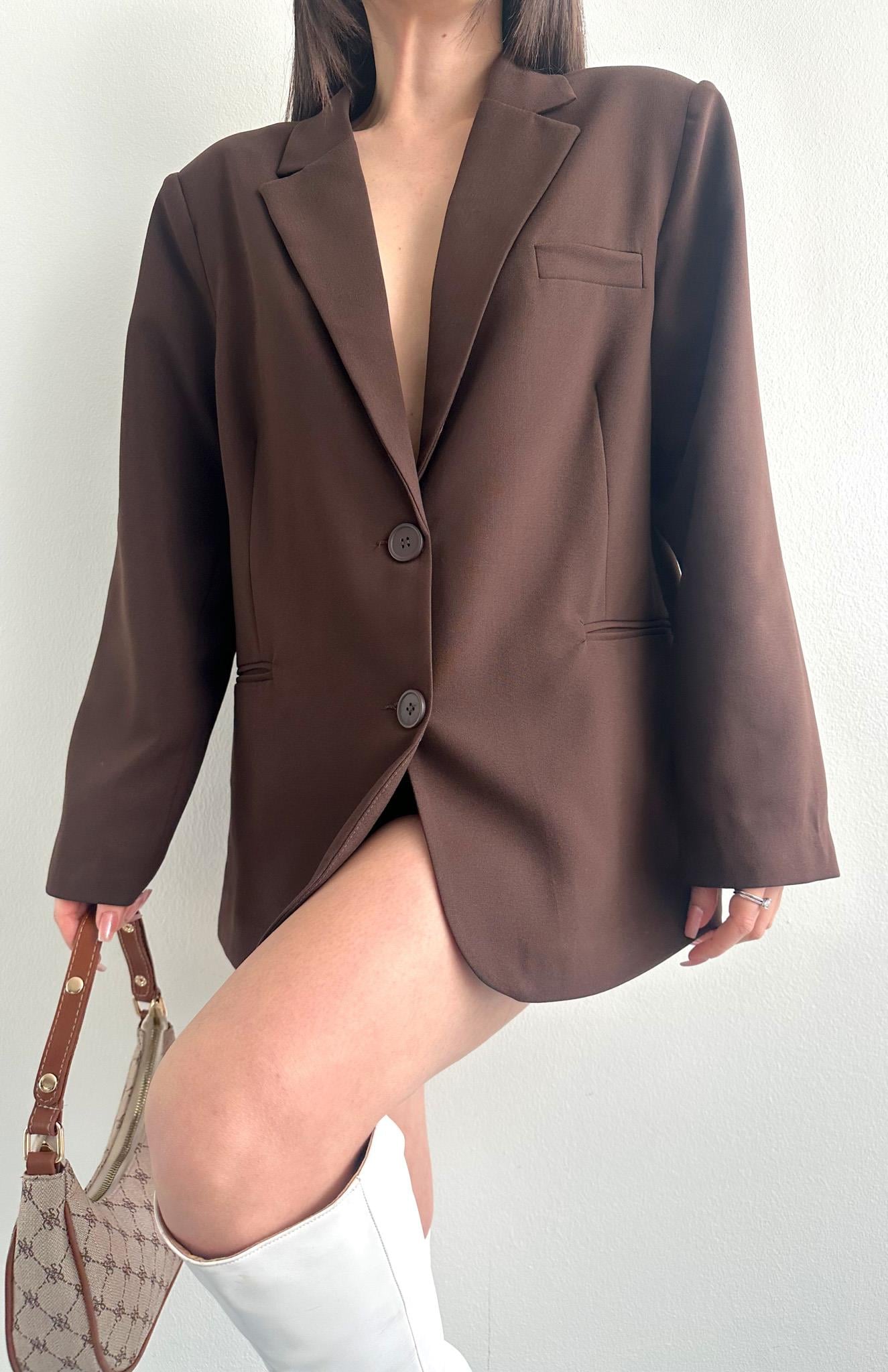 Oversize Ceket KAHVERENGİ