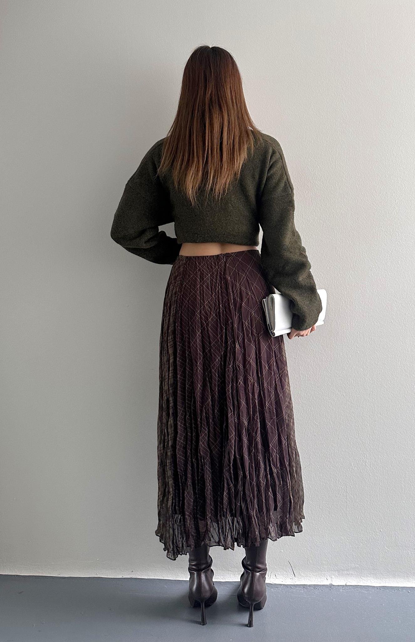 3 Renkli Etek YEŞİL