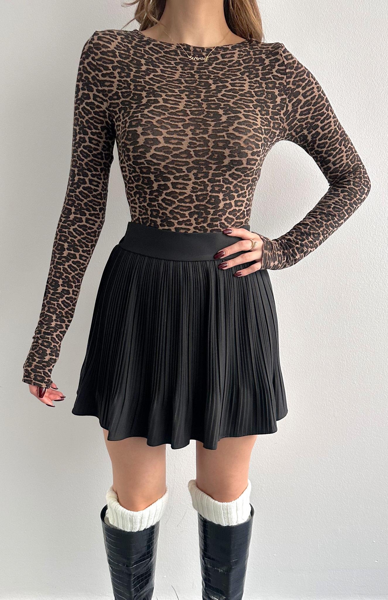 Pile Detaylı Etek SİYAH