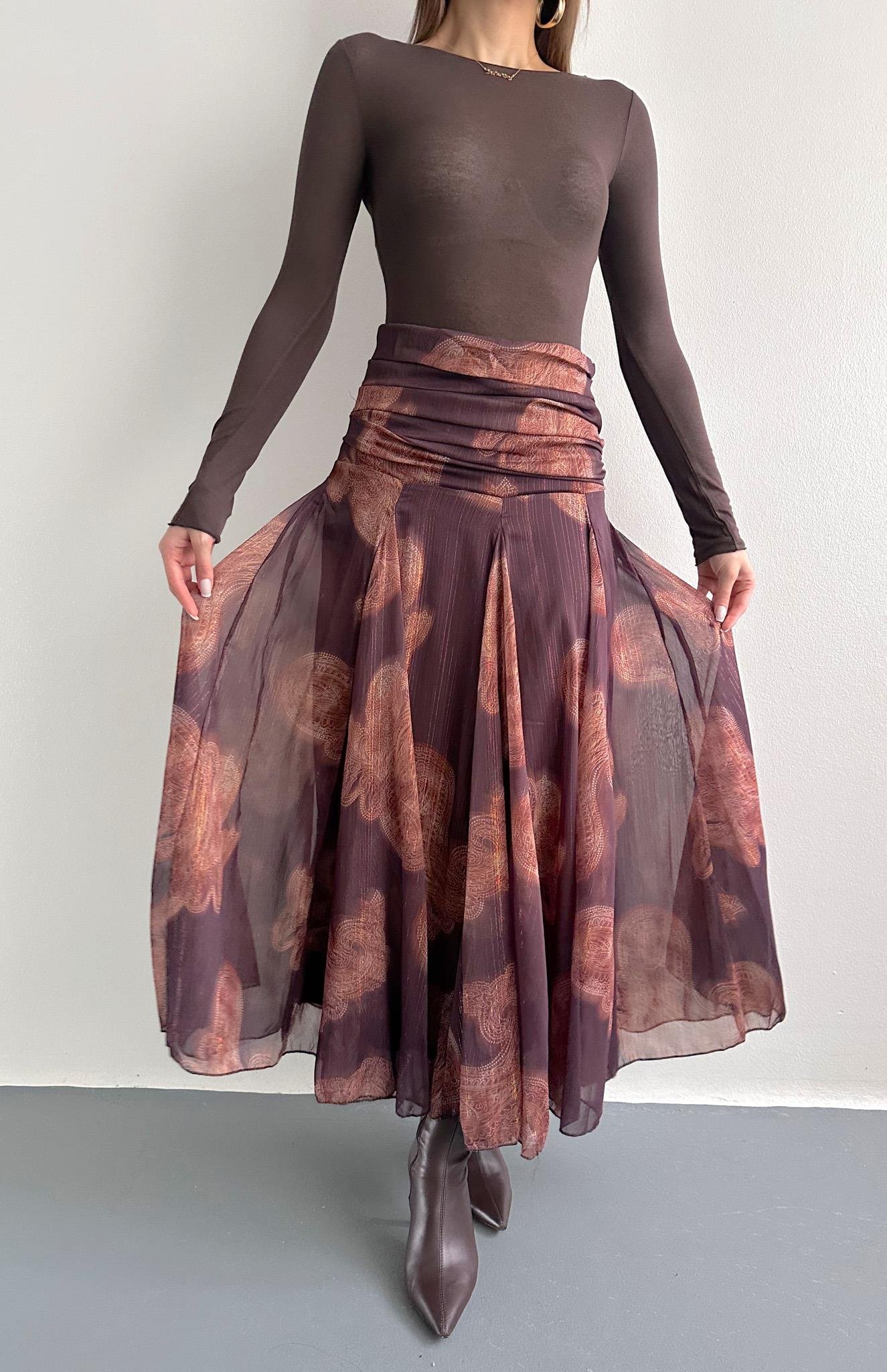 Şal Desen Etek A.KAHVE