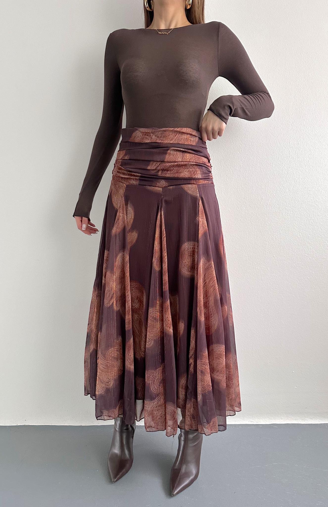 Şal Desen Etek A.KAHVE