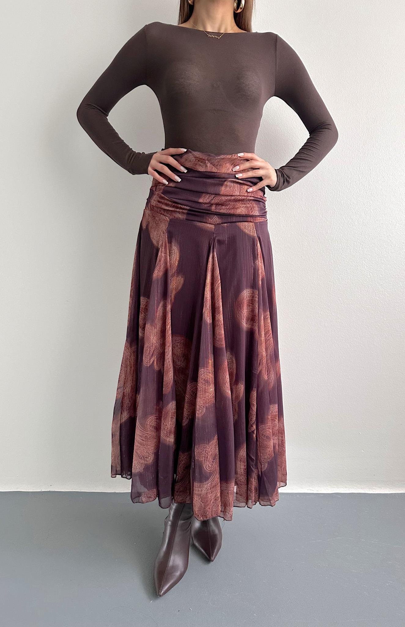 Şal Desen Etek A.KAHVE