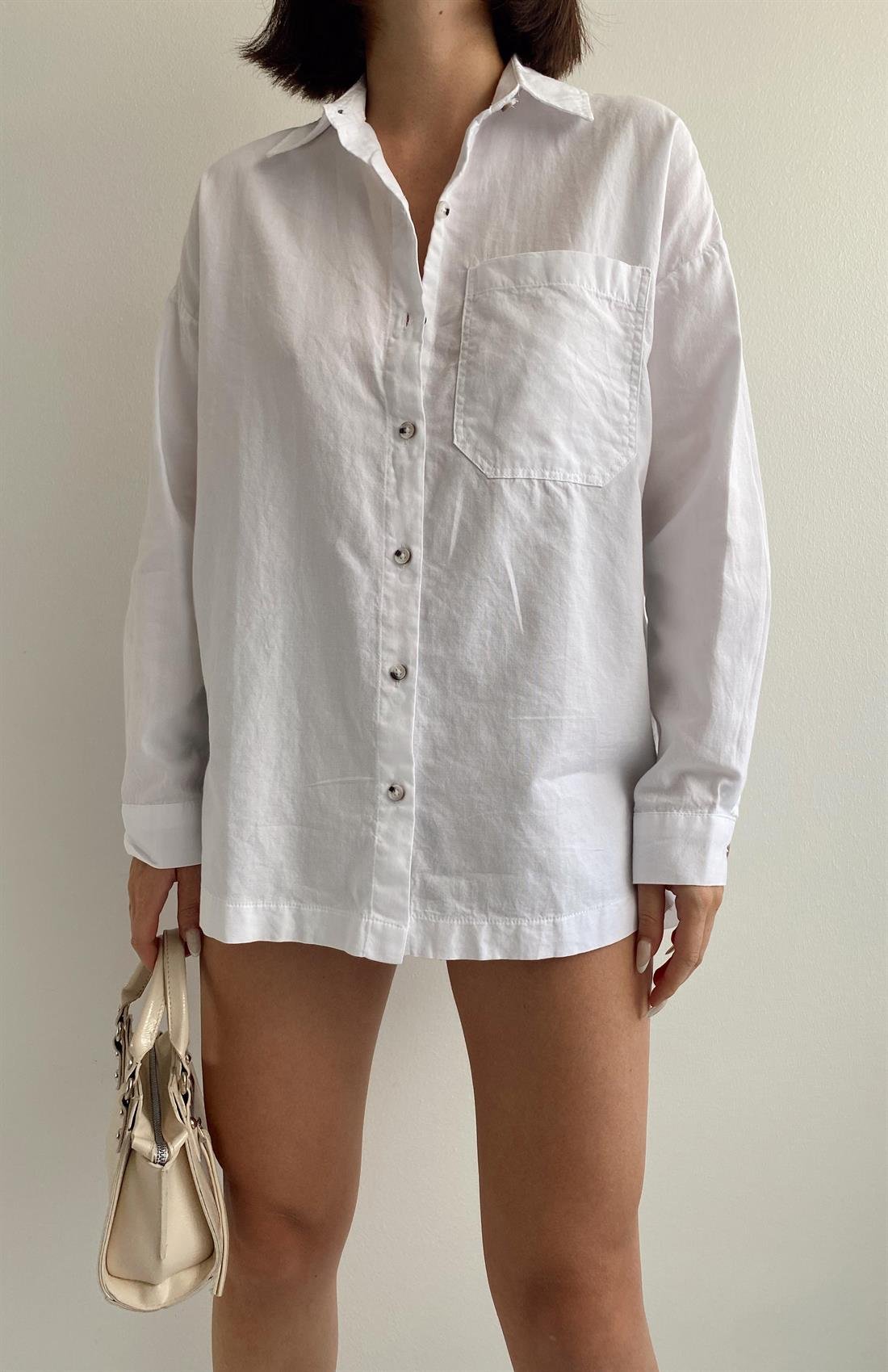 Basıc Gömlek BEYAZ