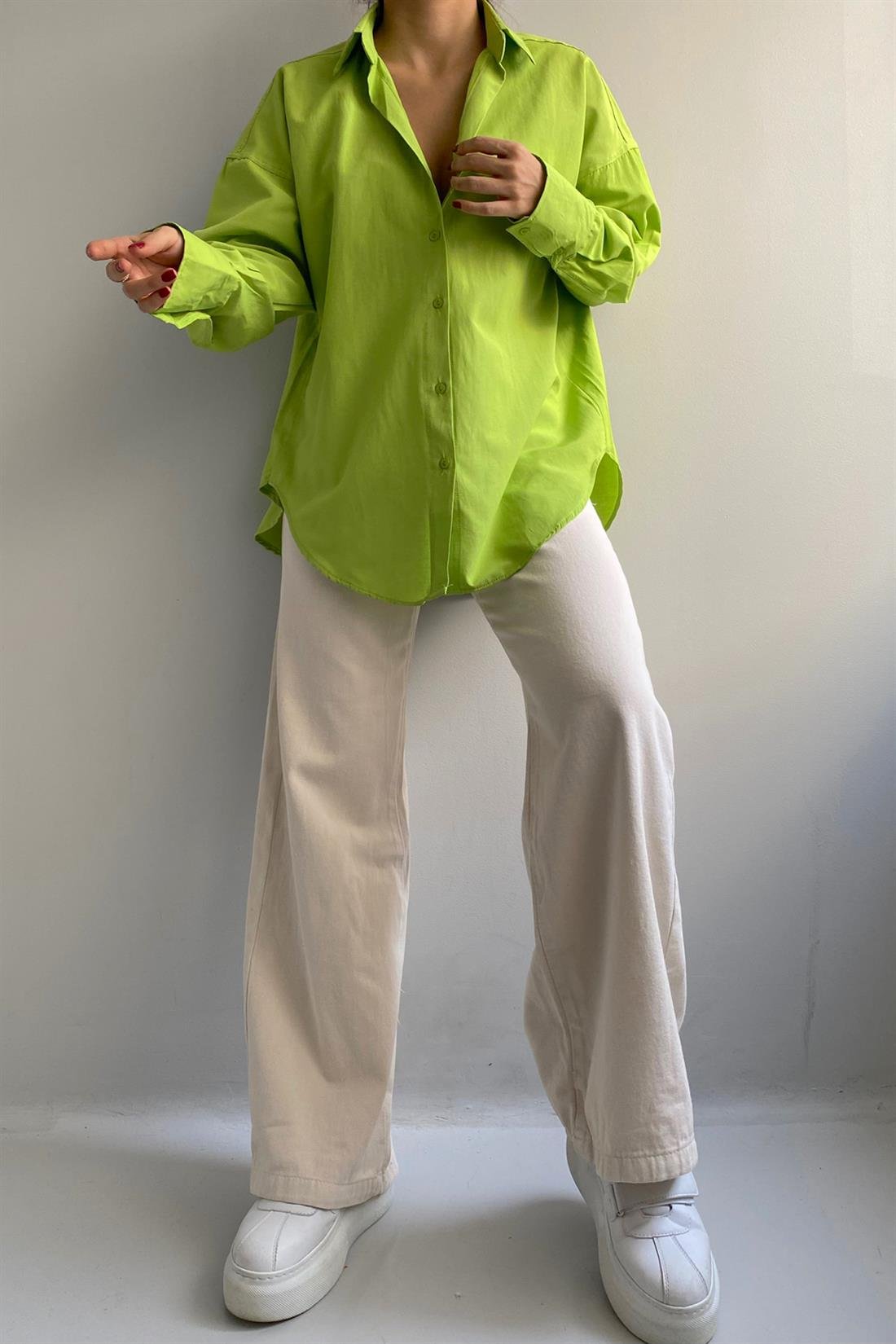 Basic Gömlek YEŞİL