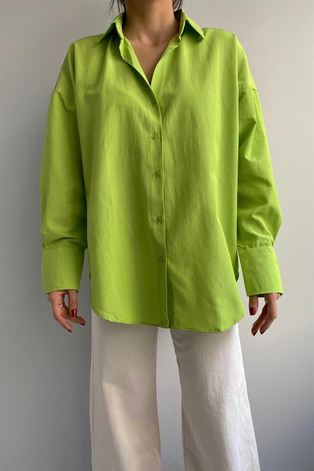 Basic Gömlek YEŞİL