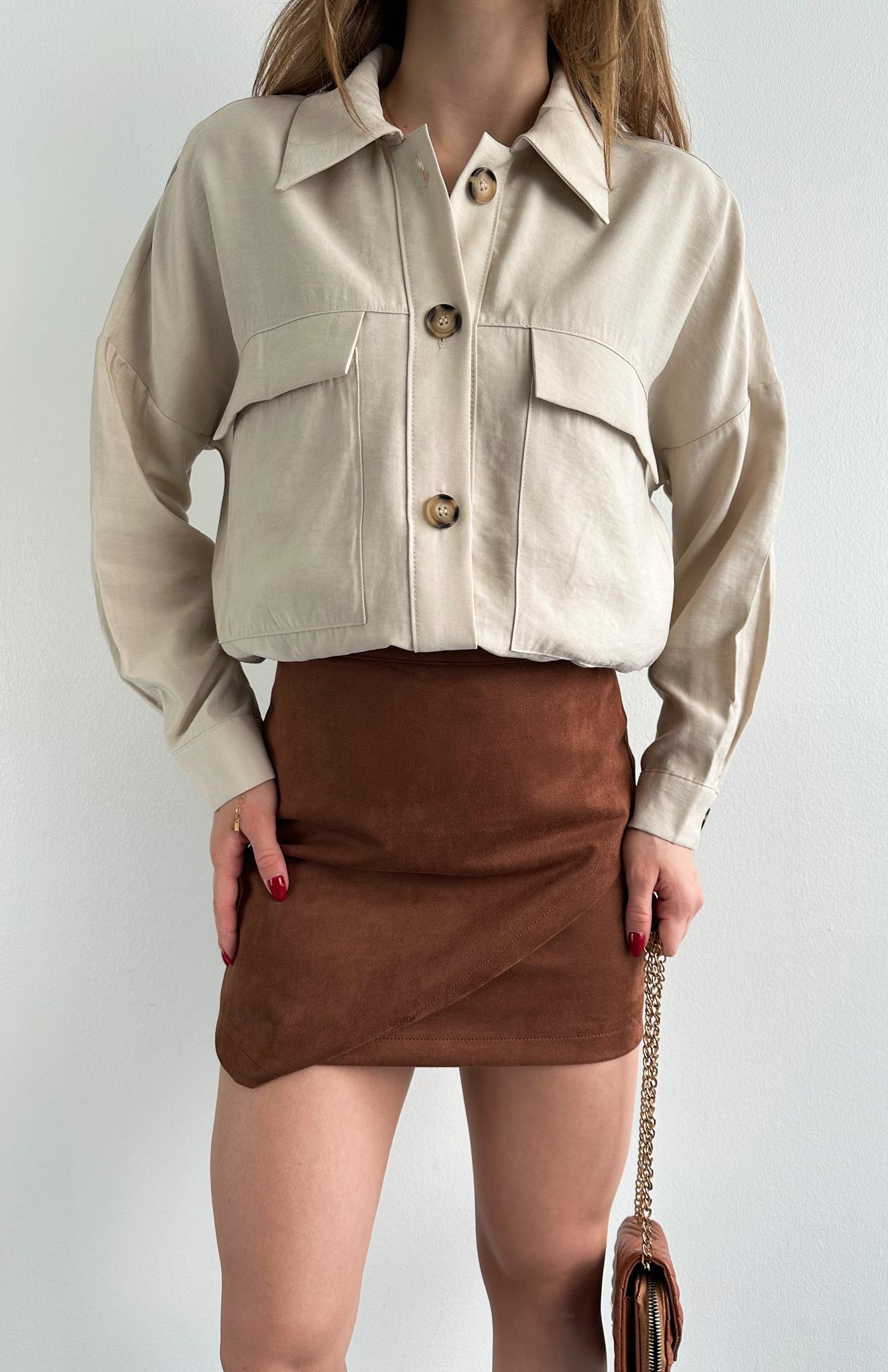 Biye Garnili Gömlek BEJ