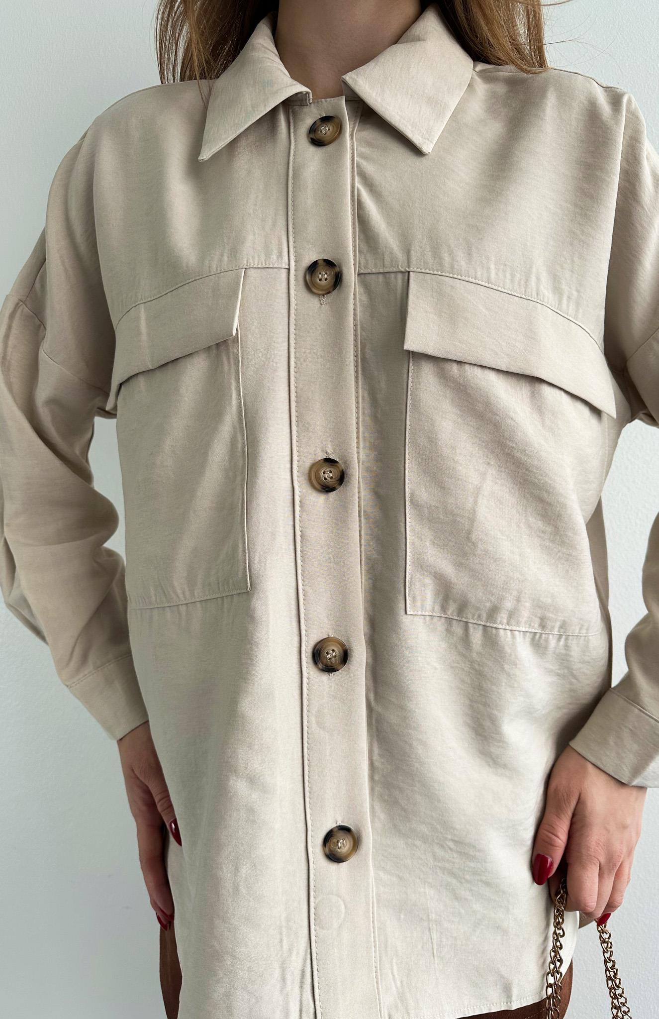 Biye Garnili Gömlek BEJ